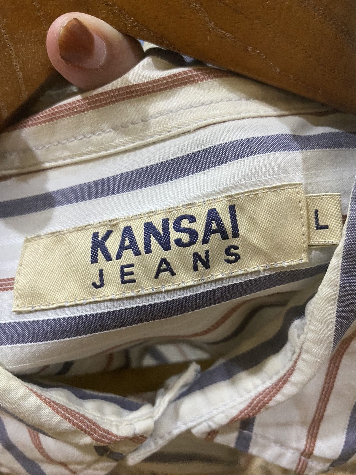 Japanese Brand × Kansai Yamamoto × Vintage Vintage Kansai Jeans Button Shirt Size US L / EU 52-54 / 3 - 13 Thumbnail