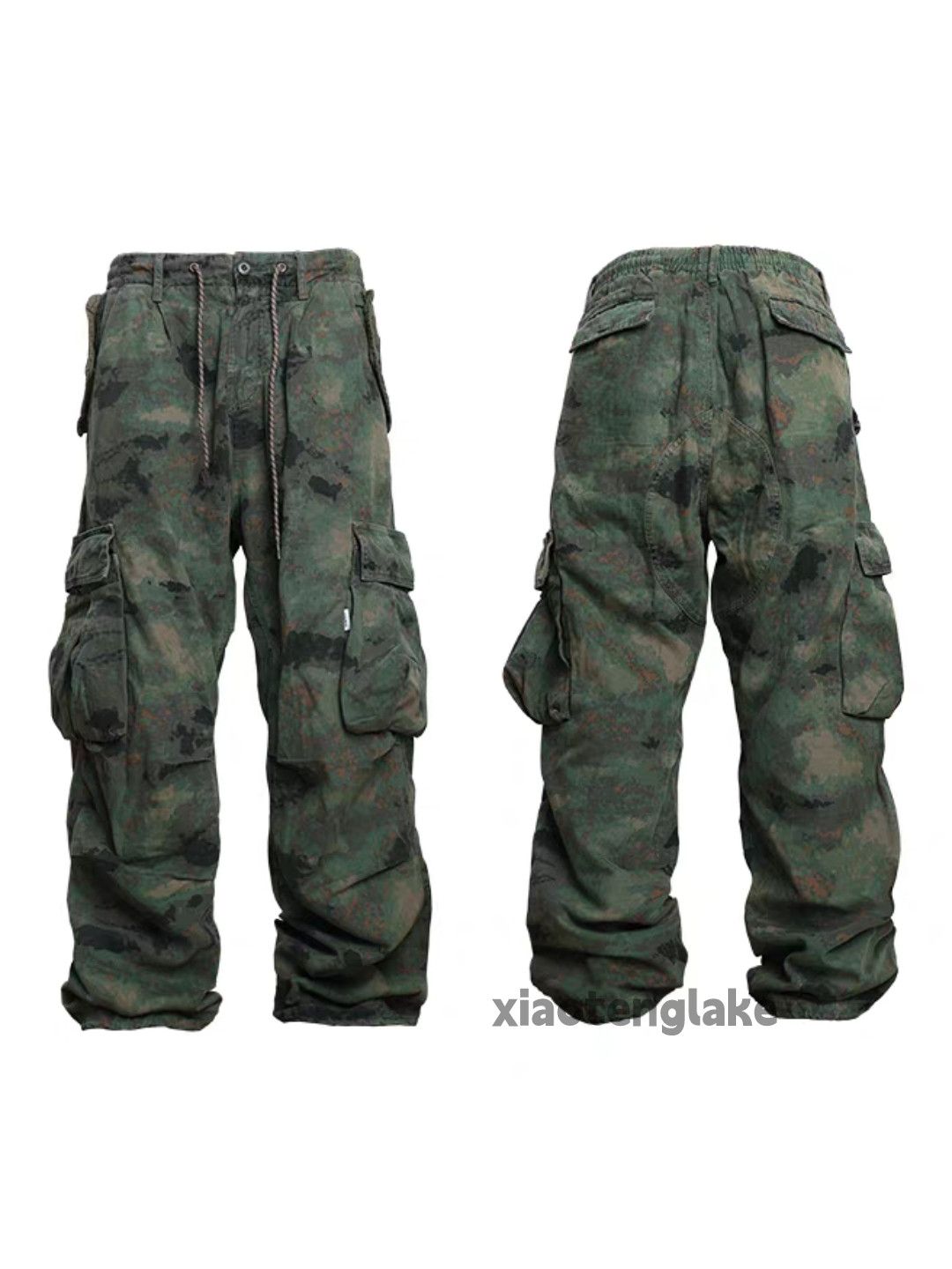 Vintage xtl utility military loose hiphop baggy camo cargo pants Size US 38 / EU 54 - 4 Thumbnail