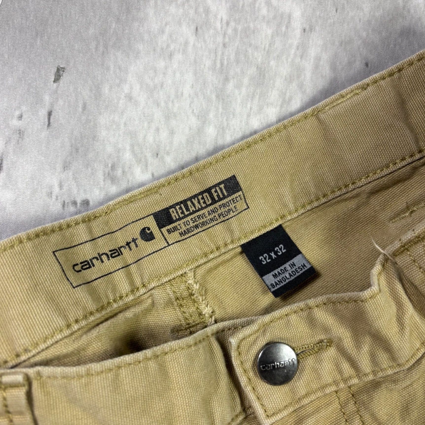 Carhartt Carhartt Relaxed Fit Work Pants Khaki Mens 32x29 Carpenter Utility Workwear Canvas Beige Mens Size US 32 / EU 48 - 3 Thumbnail
