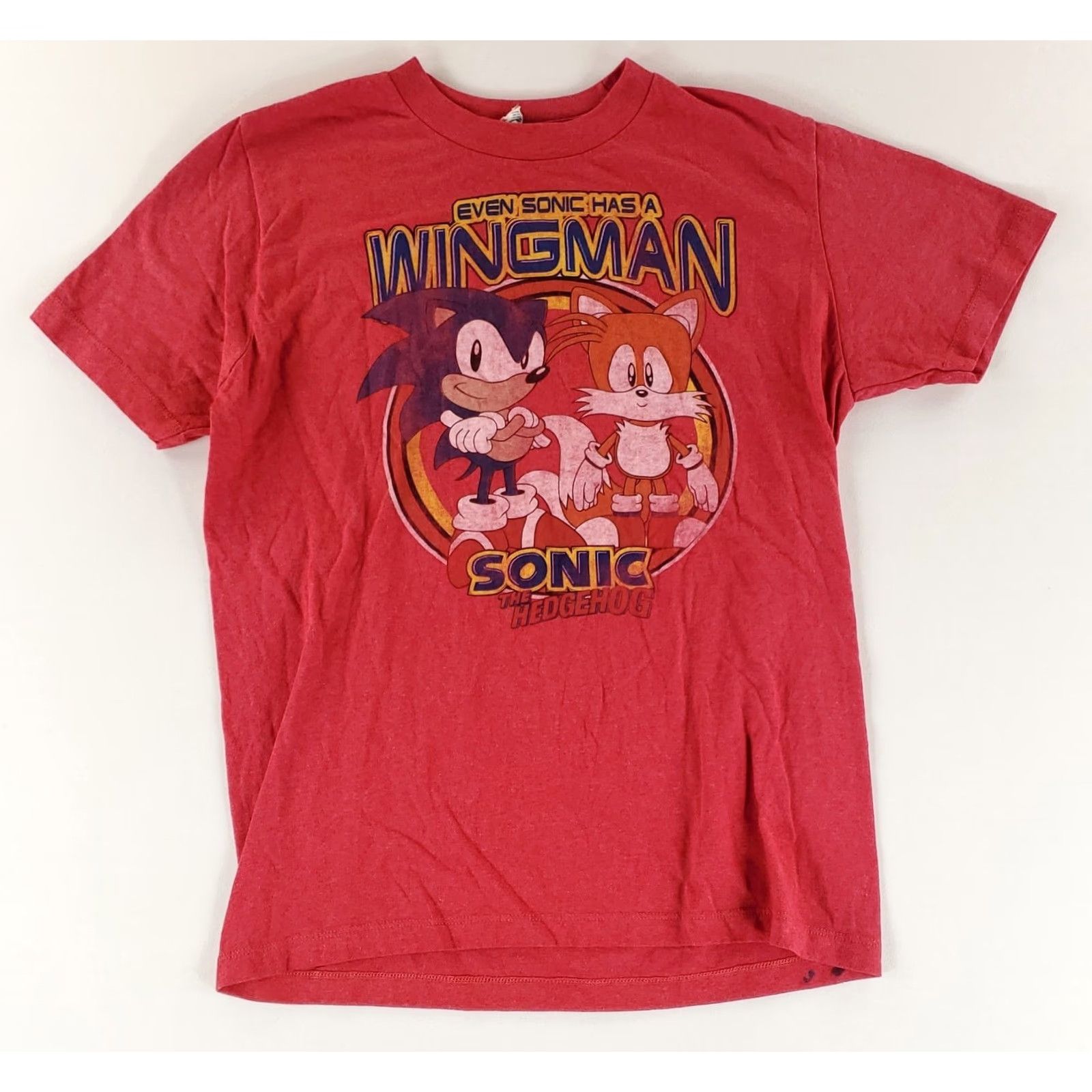 Vintage VINTAGE Sonic the Hedgehog T Shirt Red Mens M Wingman 90s Soft Spun Made USA Size US M / EU 48-50 / 2 - 2 Thumbnail