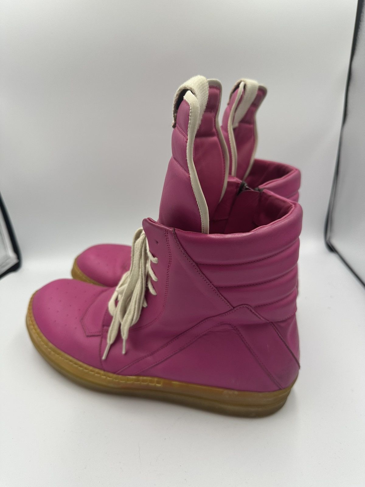 Rick Owens Rick Owens pink yellow sole geobasket Size US 13 / EU 46 - 5 Thumbnail