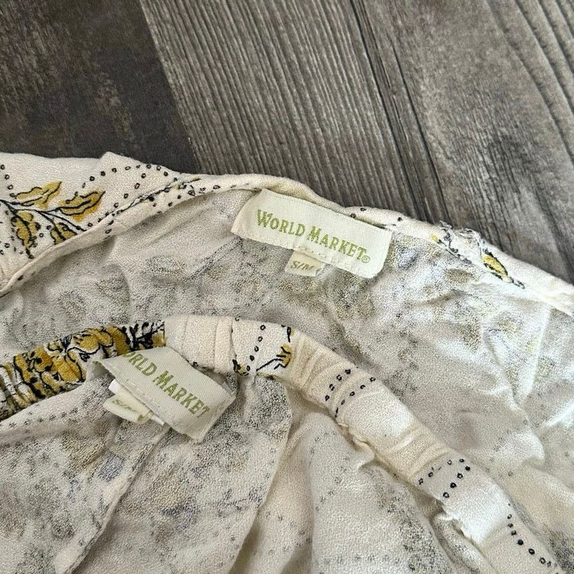 Other world market yellow and white floral pajama set Size ONE SIZE - 3 Thumbnail