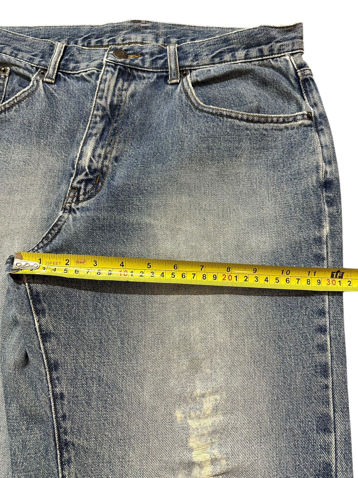 Japanese Brand Vintage Japanese Brand Faded Wash Distress Baggy Jeans Size US 32 / EU 48 - 14 Thumbnail