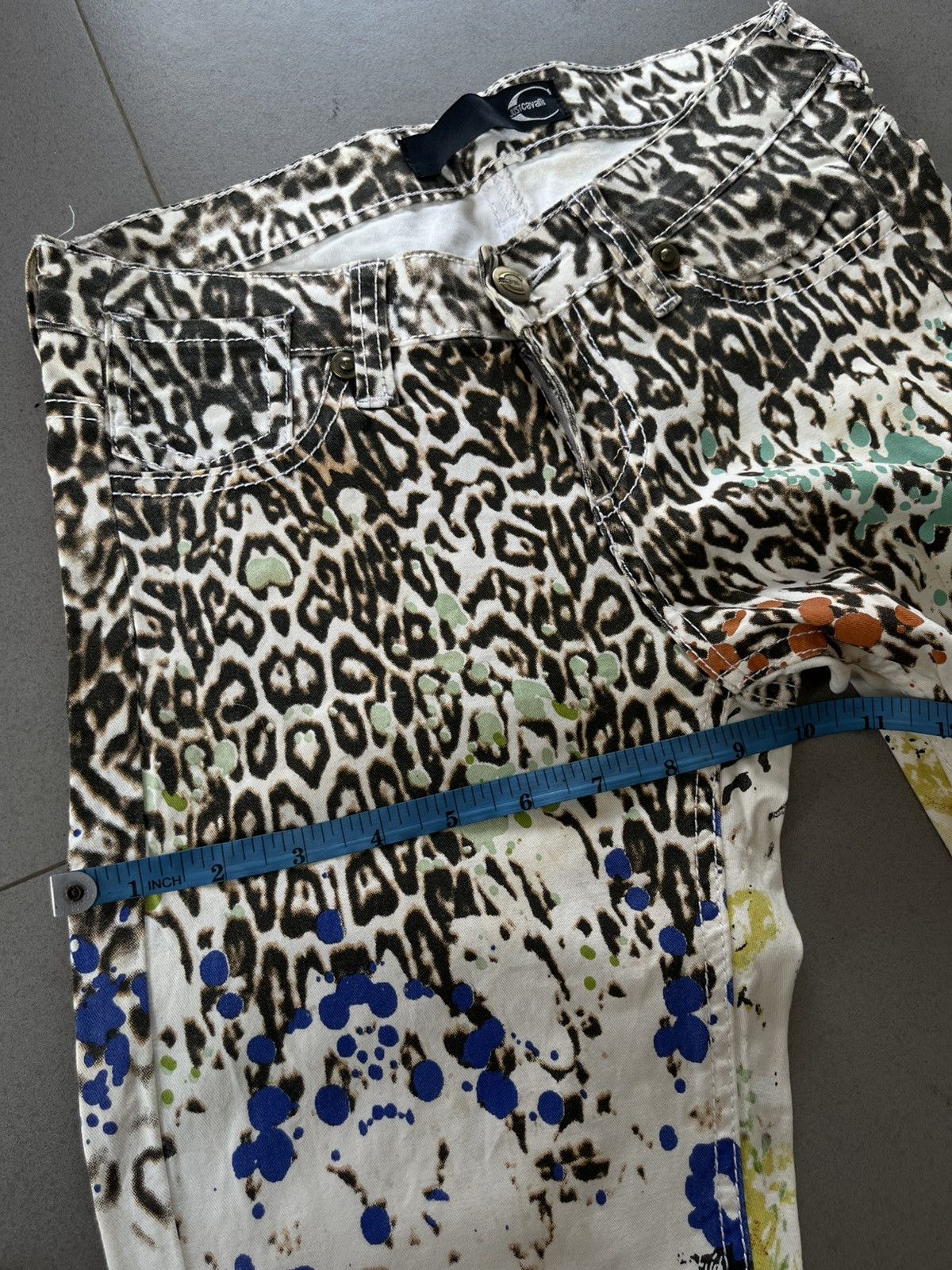 Just Cavalli SS01 Just Cavalli Abstract Paint Pants Size 27" / US 4 / IT 40 - 15 Thumbnail