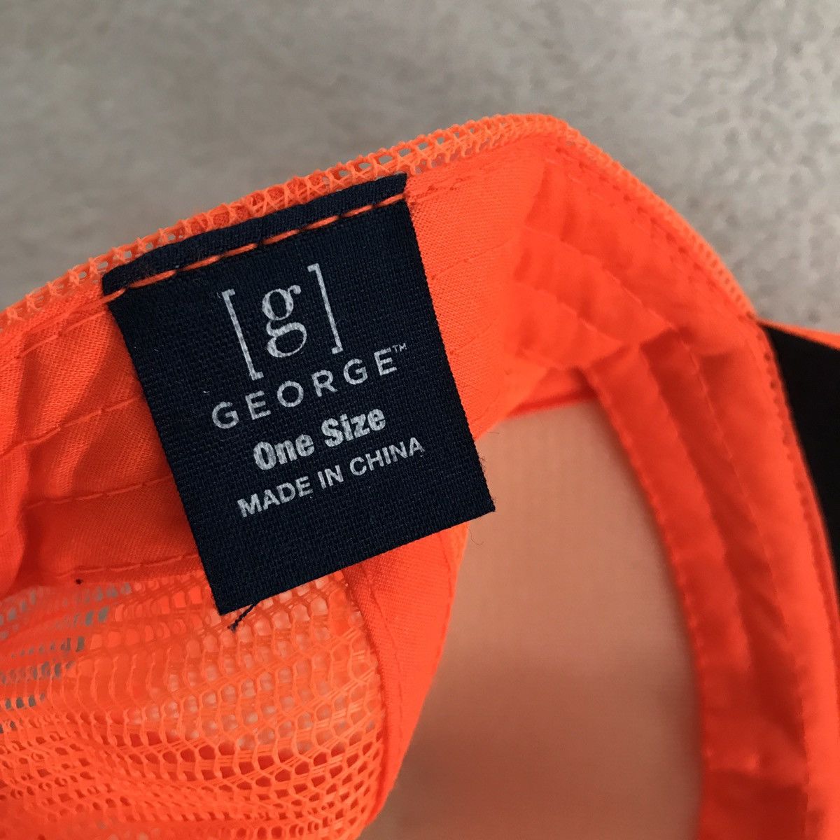 George George Neon Orange Blank Trucker Hat OS Size ONE SIZE - 7 Thumbnail