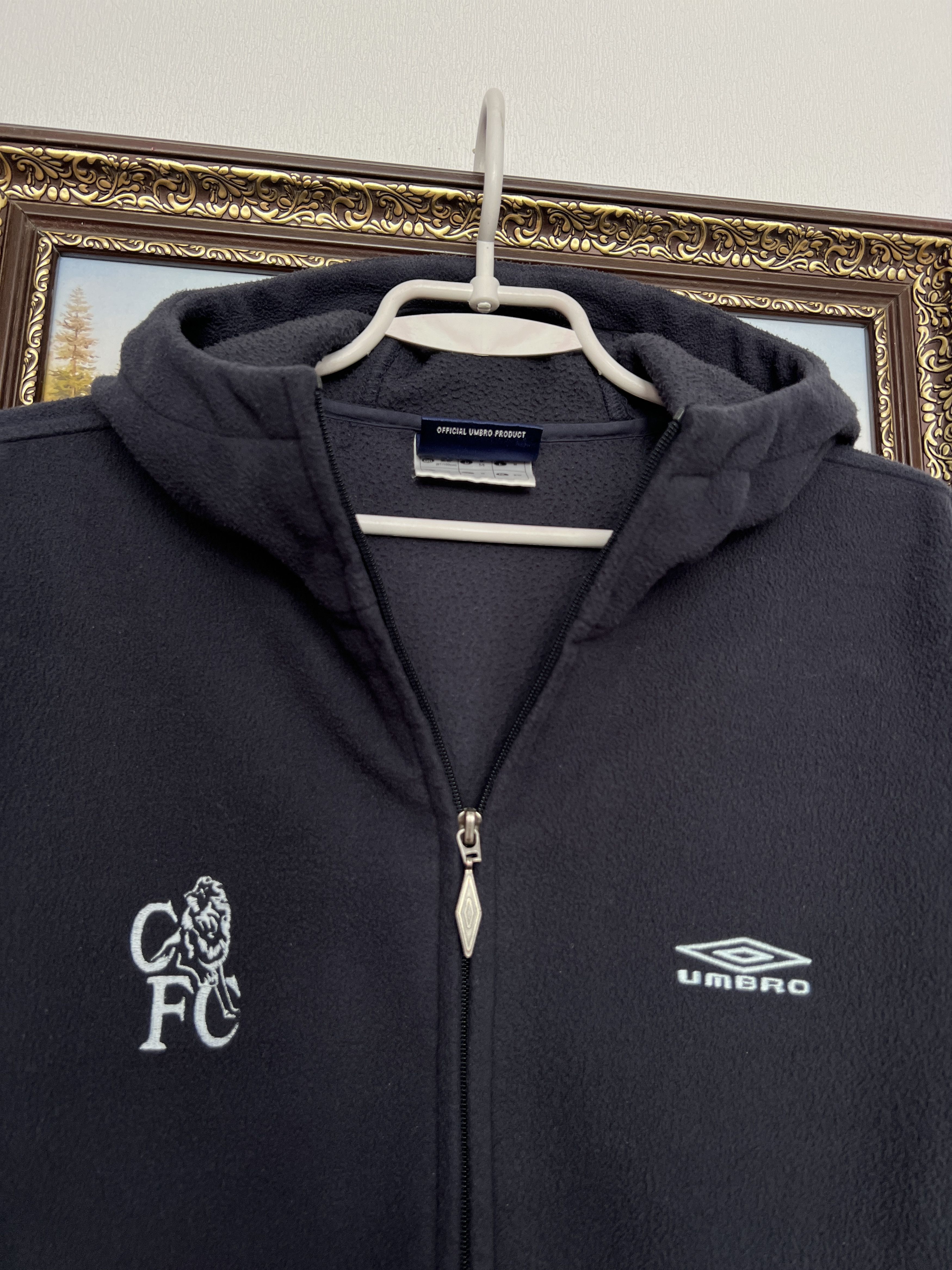 Umbro Chelsea Football Fleece Hoodie Jacket Soccer Track Top Size US M / EU 48-50 / 2 - 3 Thumbnail