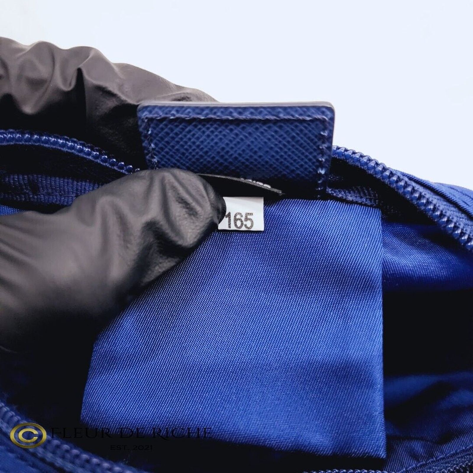 Prada Prada Necessaire Tessuto Medium Toiletry Case Blue 1NA012 Size ONE SIZE - 11 Thumbnail