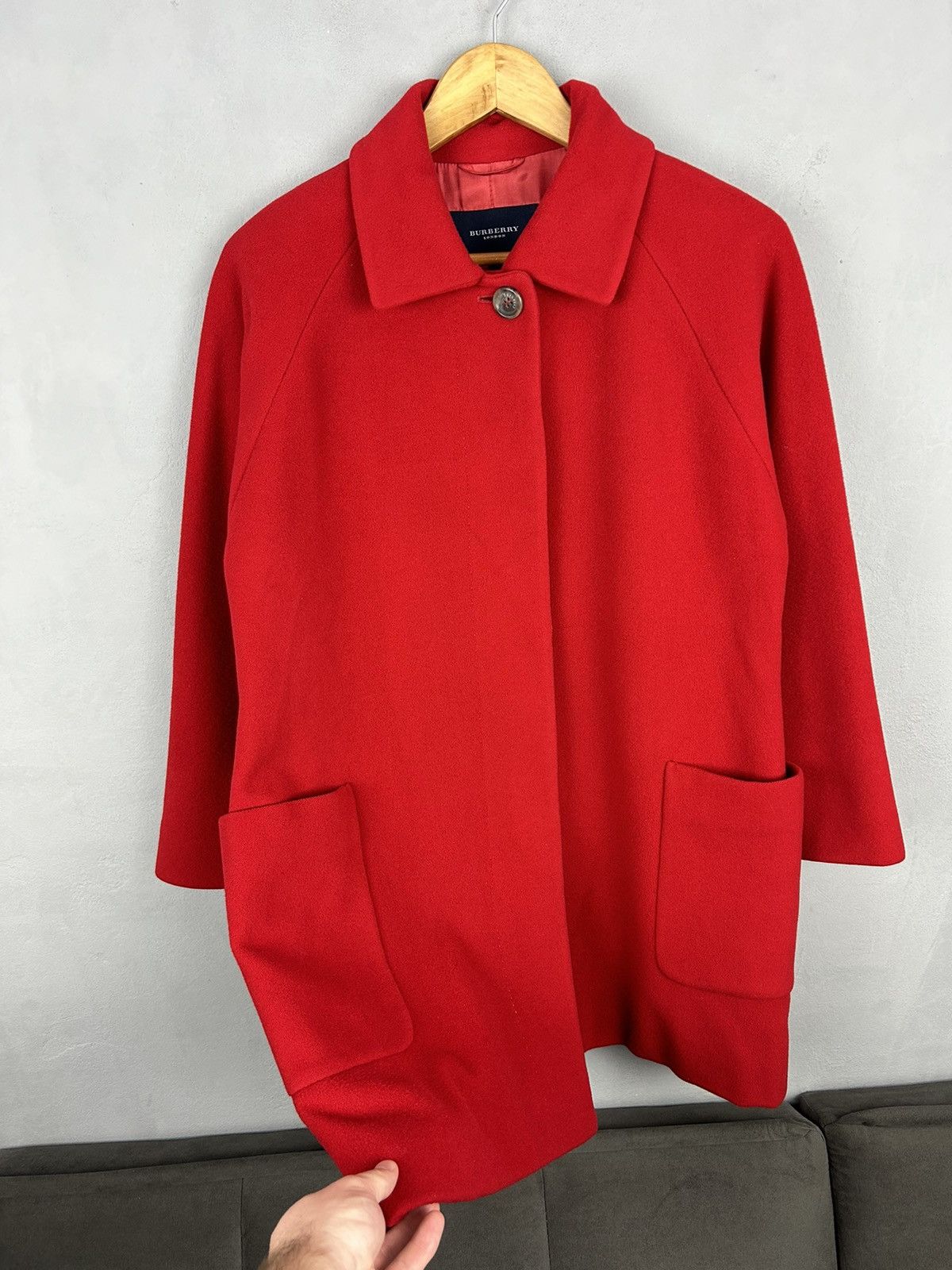 Burberry Burberry London Red Wool Cashmere Coat – Women’s 38 Size M / US 6-8 / IT 42-44 - 4 Thumbnail