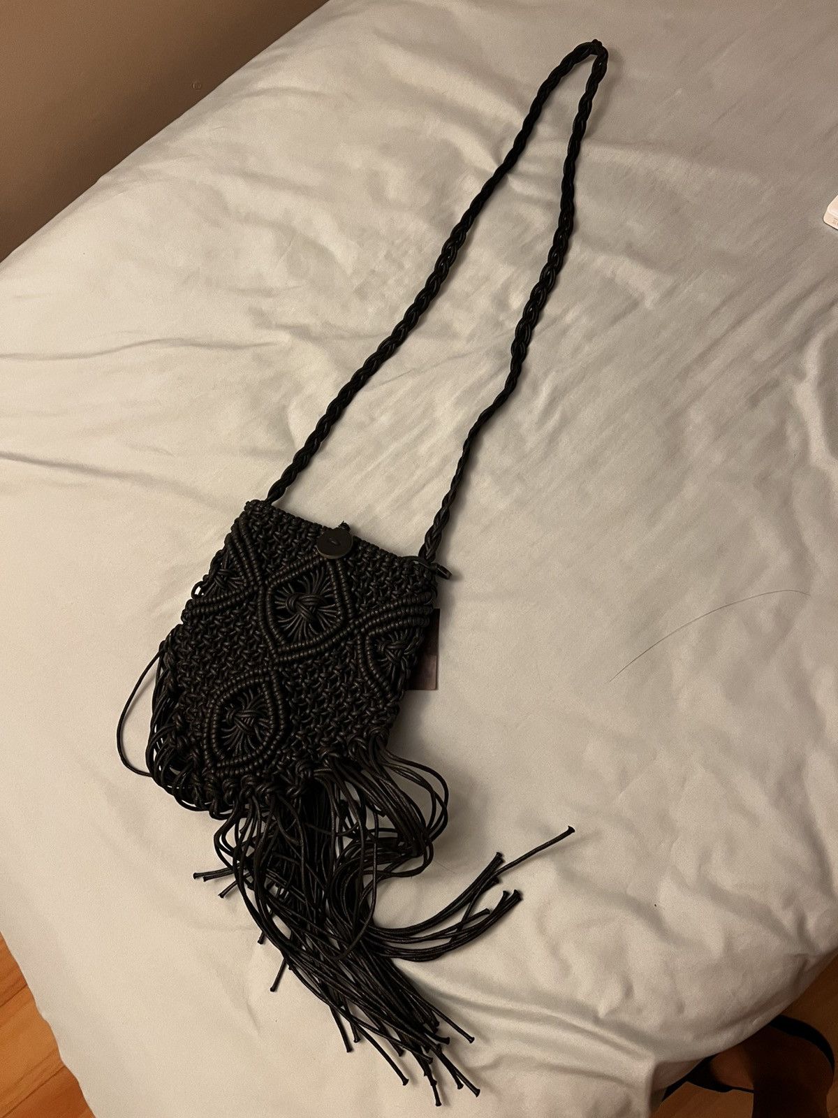 GOA GOA crossbody black macrame knotted bag brand new unused Size ONE SIZE - 4 Thumbnail