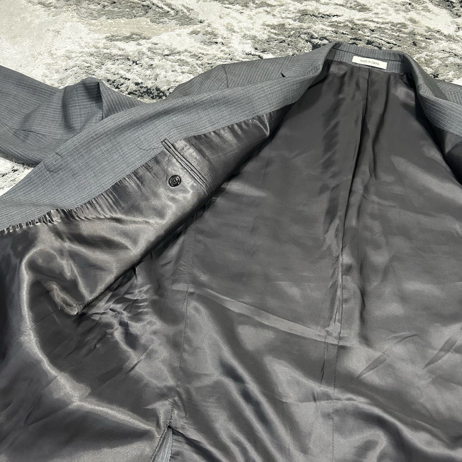 Lauren Ralph Lauren Lauren Ralph Lauren Blazer Sport Jacket 46 L Gray 100% Wool Size 46L - 5 Thumbnail