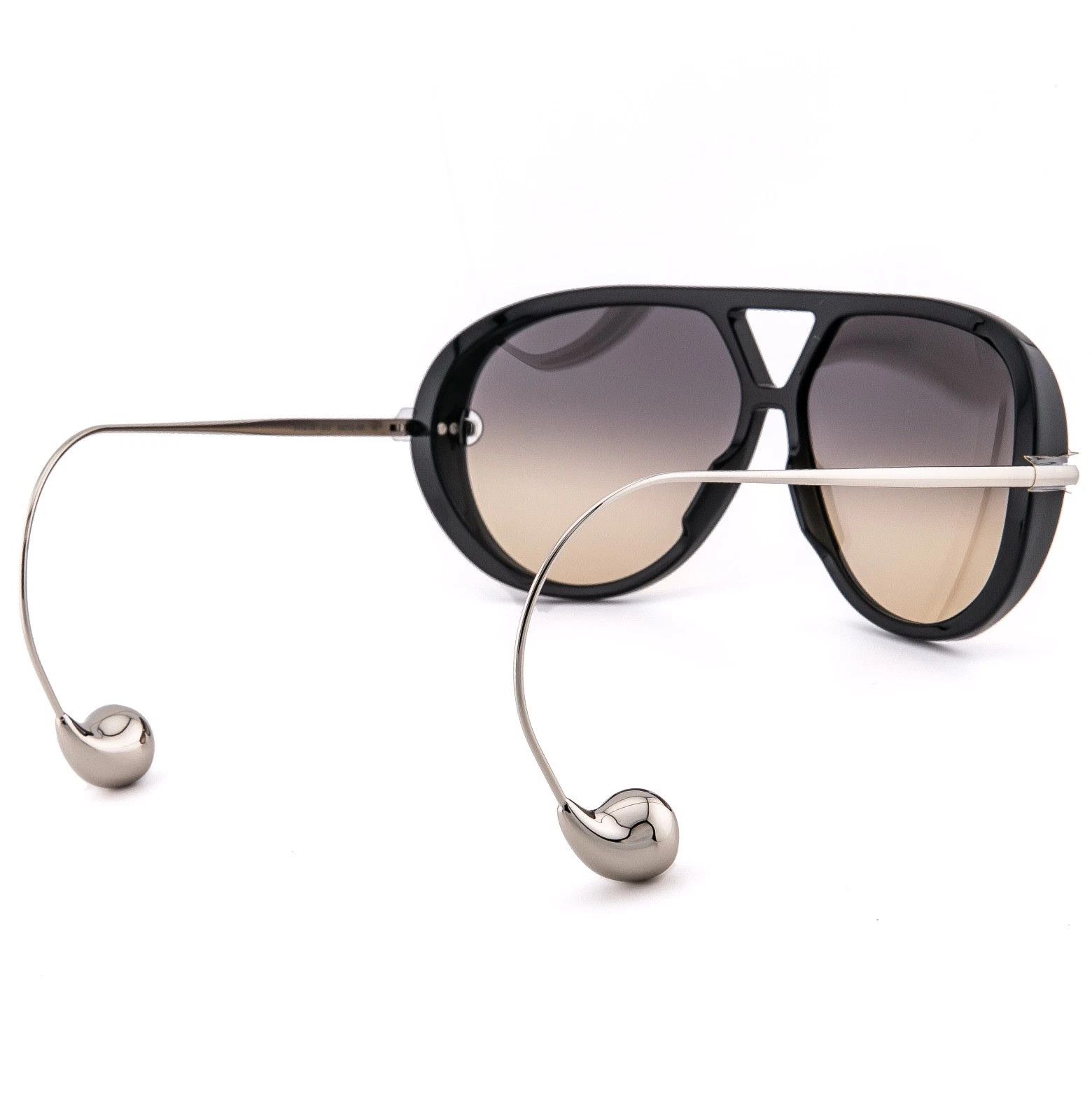 Bottega Veneta BOTTEGA VENETA 1273 DROP BV1273S Metal Silver Black 010 Size ONE SIZE - 3 Thumbnail