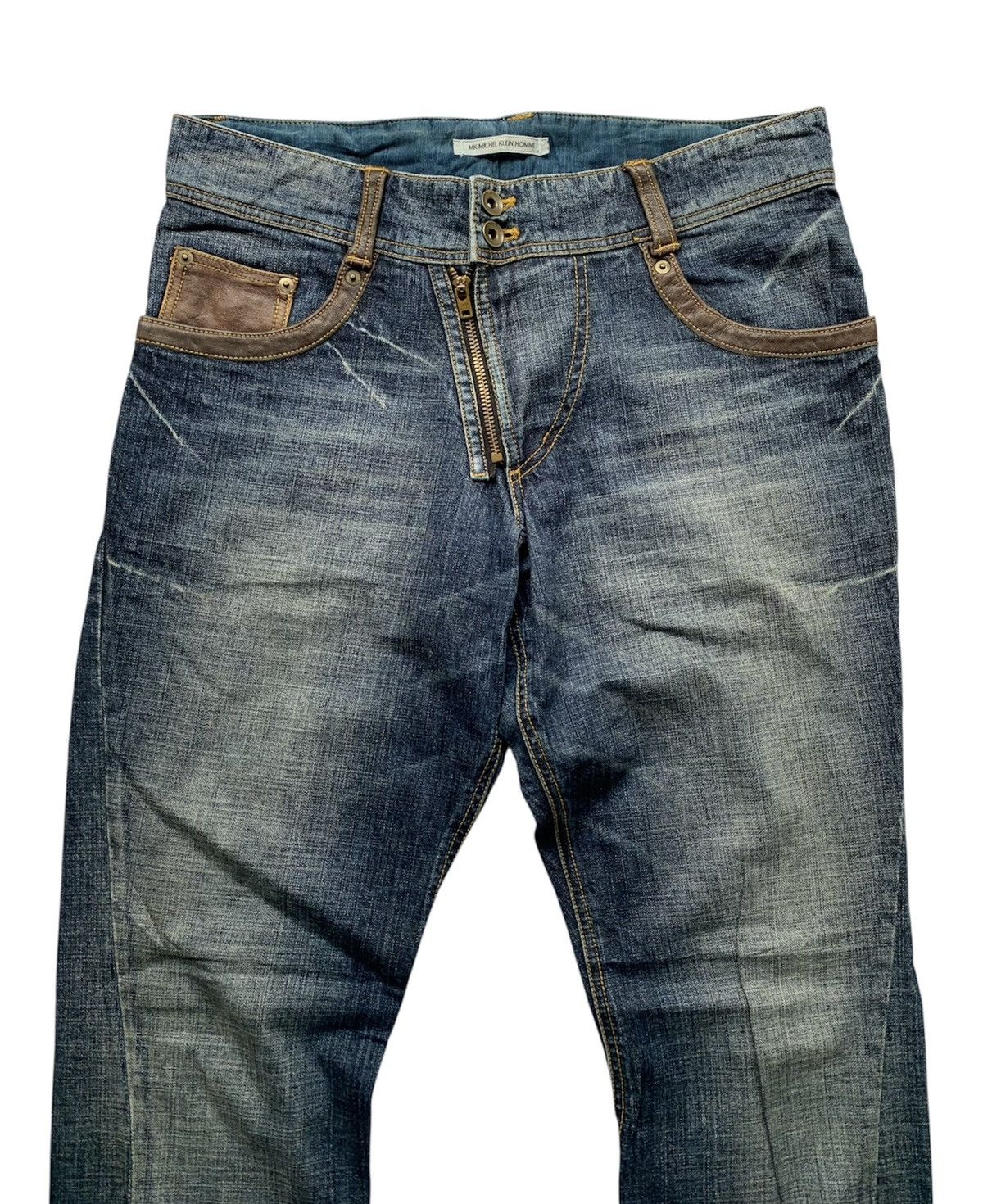 Michel Klein Asymmetric zipper with cowhide leather and embroidery Size US 32 / EU 48 - 5 Thumbnail