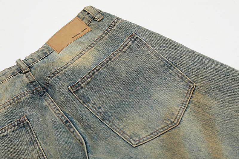Vintage Men's Retro Street Loose Washed Distressed Straight Jeans Size US 32 / EU 48 - 4 Thumbnail