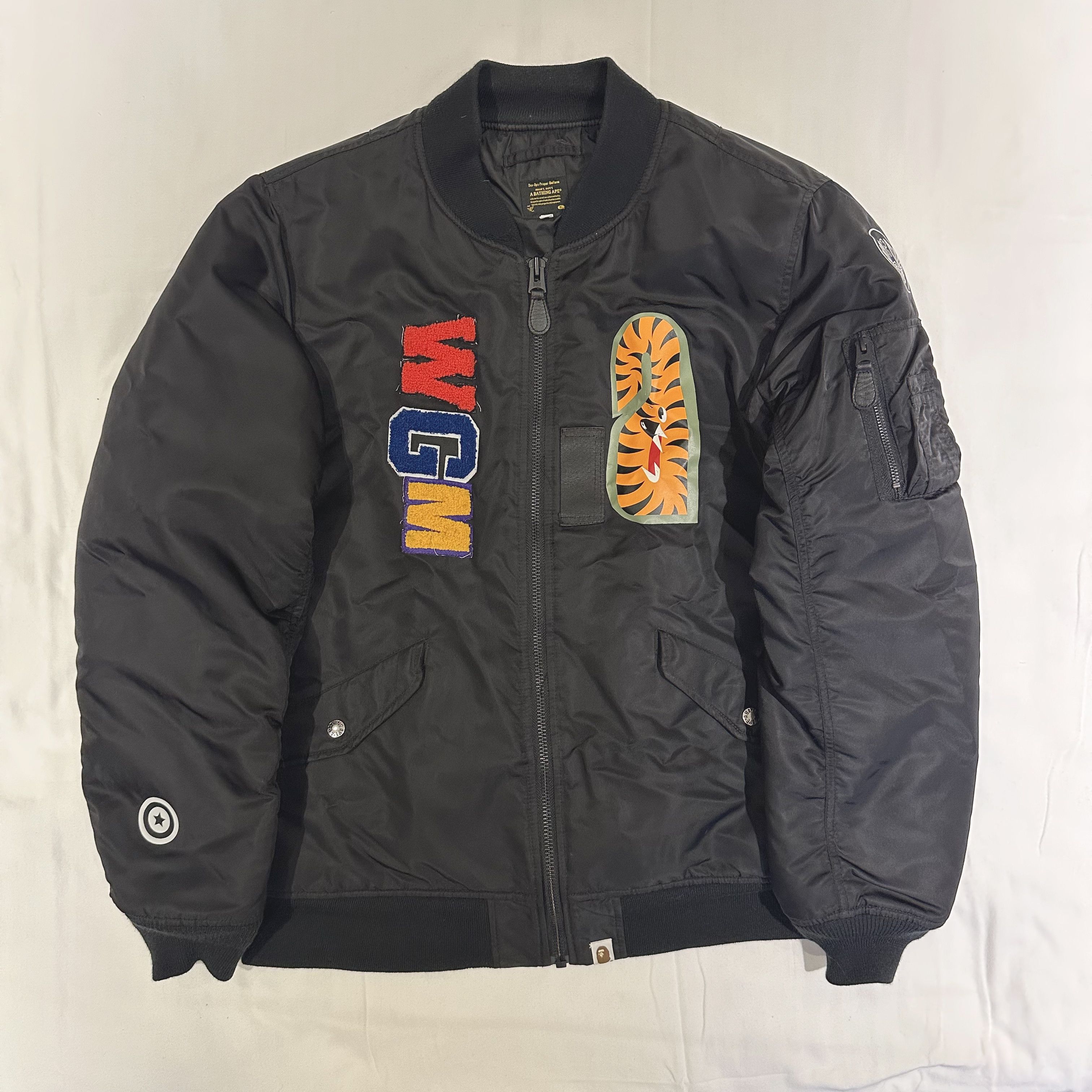 Bape Shark MA-1 Jacket Size US XL / EU 56 / 4 - 1 Thumbnail