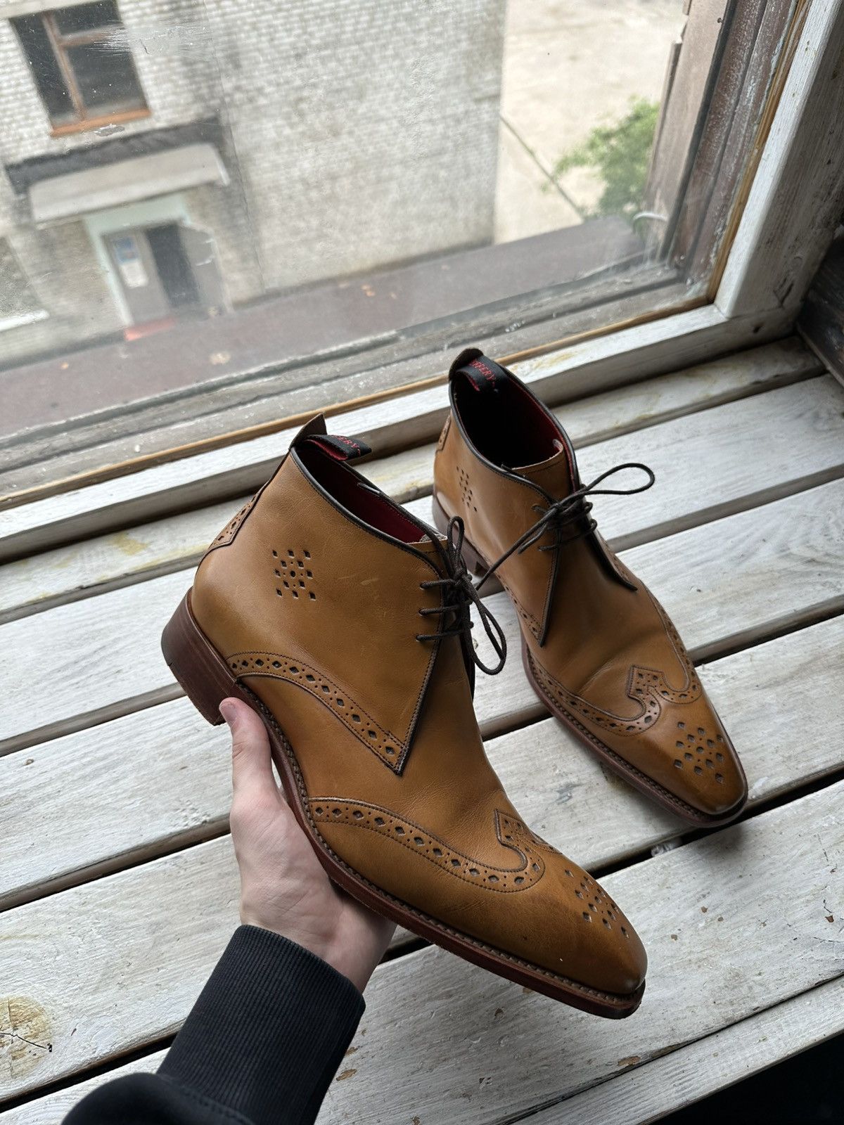 Opium Jeffery West Brown Leather Avant Garde Shoes Gothic, Men's (Size 9.5)
