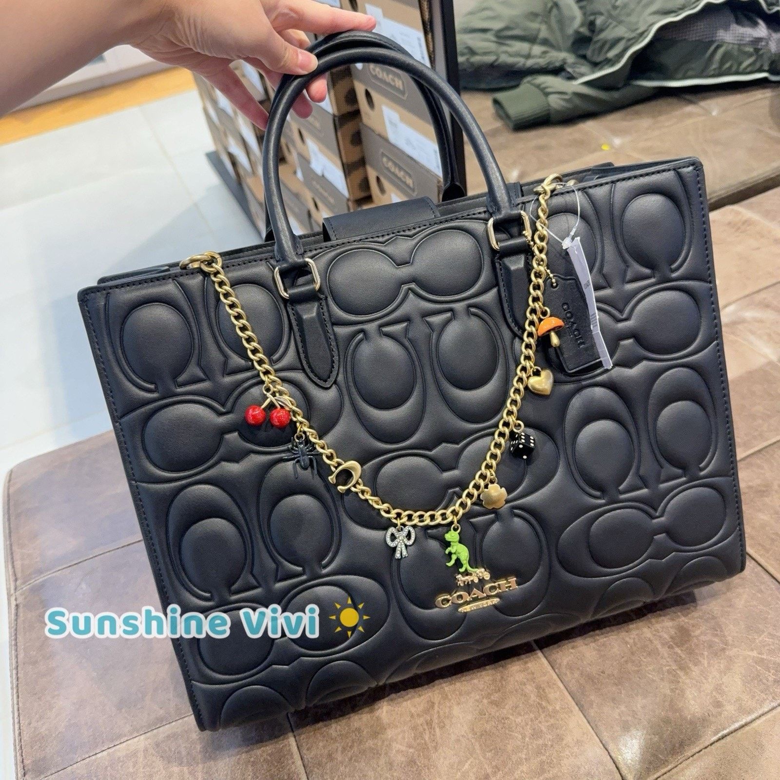 Coach NWT Coach Bundle Large Maggie Bag CY672 & CCD30 Long Chain Size ONE SIZE - 1 Thumbnail