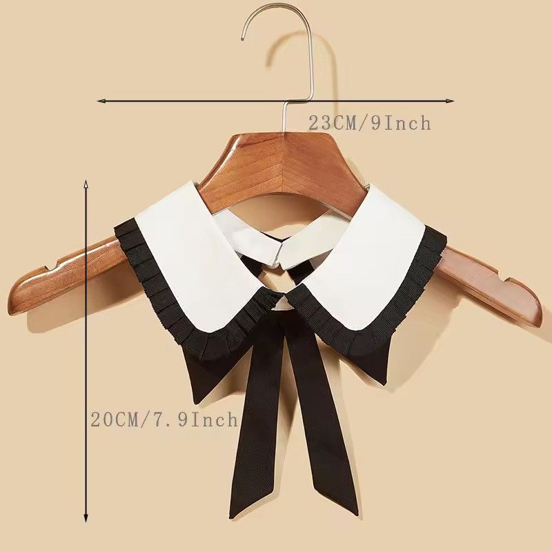 Japanese Brand × Leather Black and White Pleated Edge Bow Size ONE SIZE - 9 Thumbnail