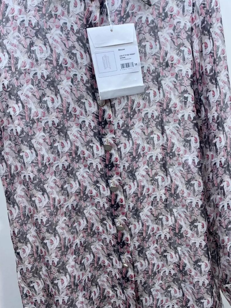 Chanel Chanel 23A silk shirt with broken flowers 2504-Nextarrow Size XS / US 0-2 / IT 36-38 - 4 Thumbnail