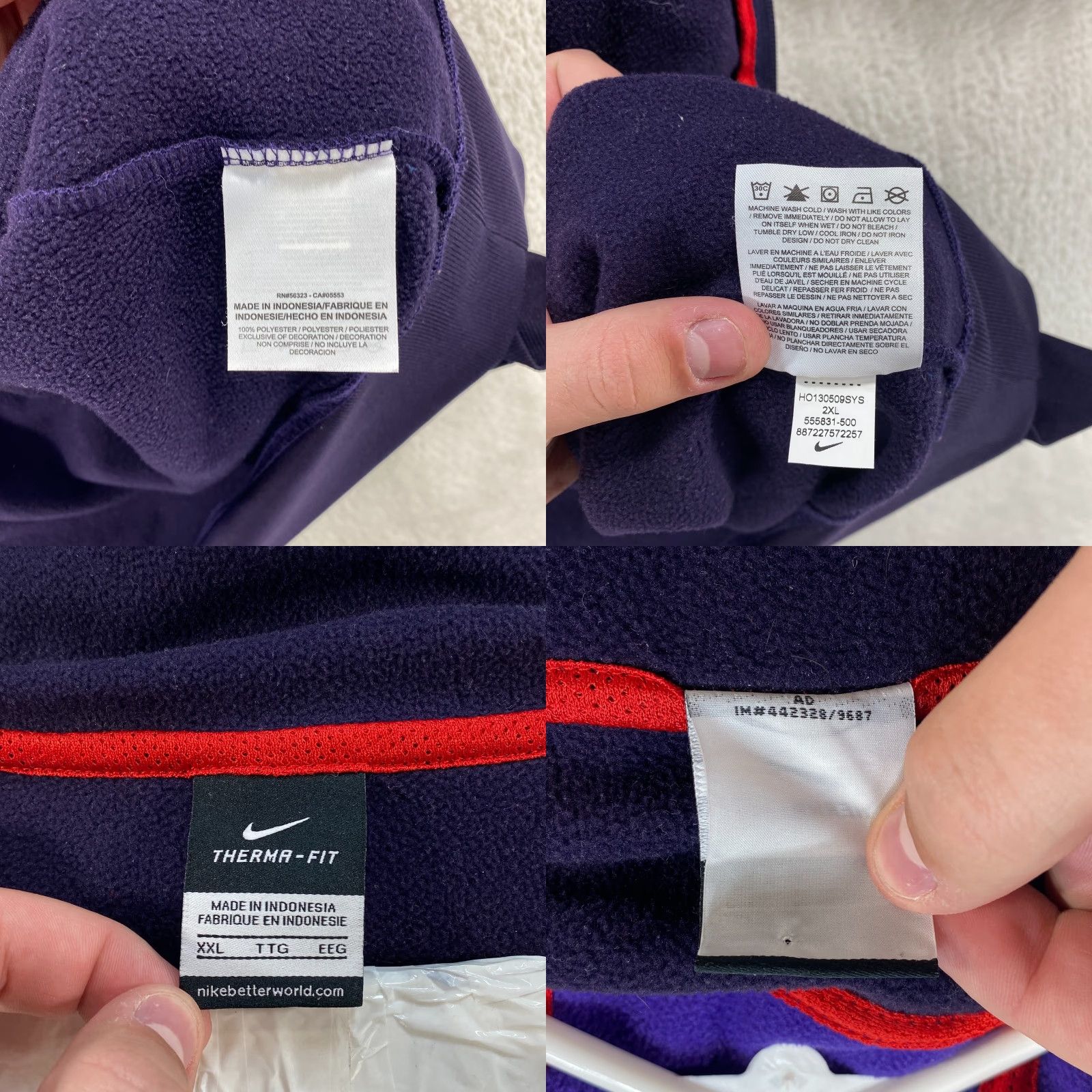 Nike Nike Mens XXL Kobe Bryant Mamba Therma-Fit Purple Hoodie Sweatshirt Jacket Zip - Shirt? Size US XXL / EU 58 / 5 - 9 Thumbnail
