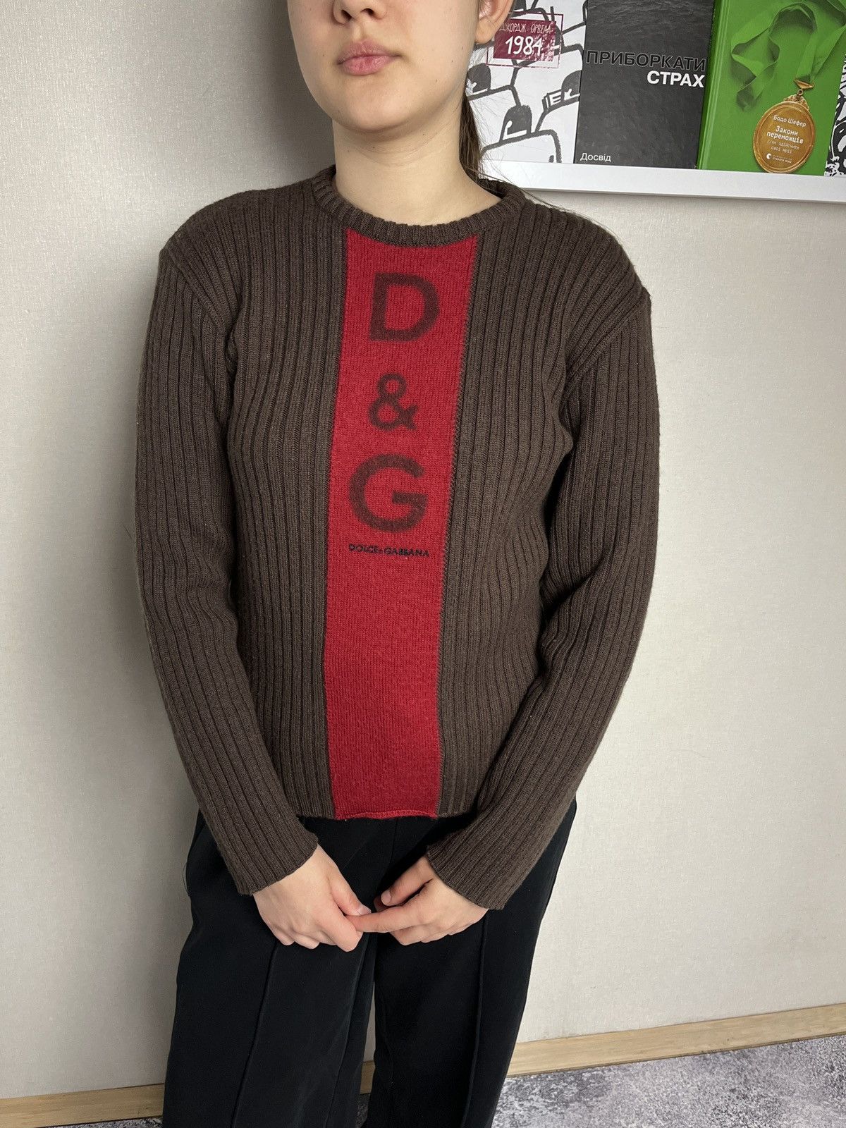 Dolce & Gabbana Vintage Y2K Dolce Gabbana Big Logo Avant Garde Knit Sweater Size US S / EU 44-46 / 1 - 2 Thumbnail