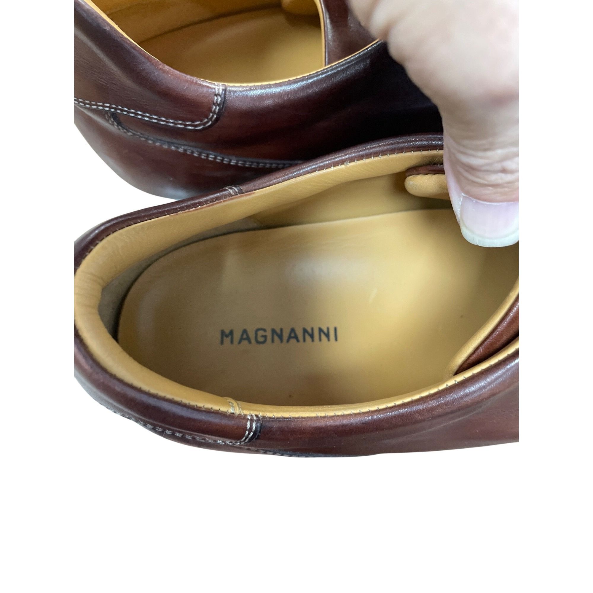 Magnanni Magnanni Mens brown luxury Portugal made leather sneakers si Size US 11 / EU 44 - 15 Thumbnail