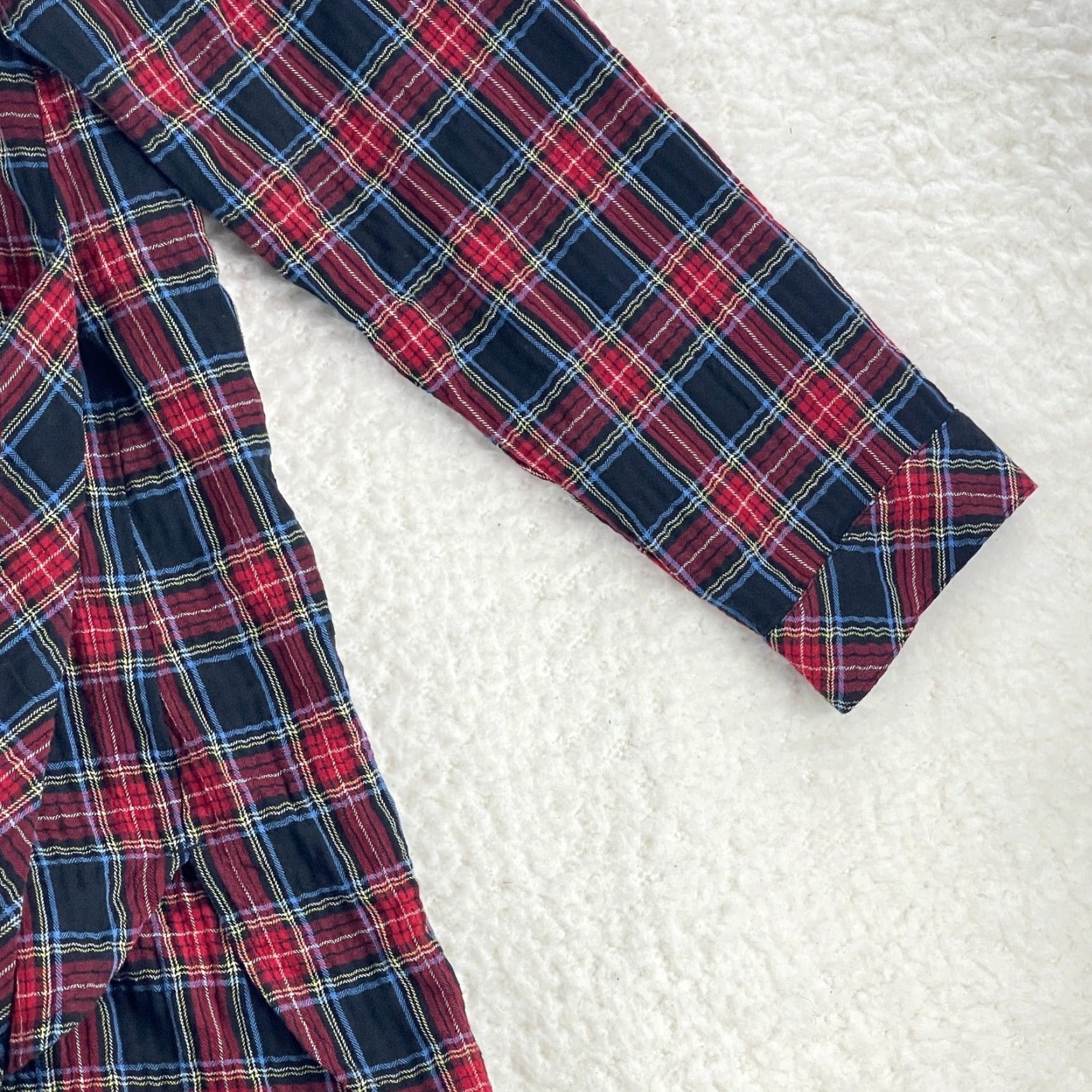 J. Jill J. Jill Red Plaid Button-Up Shirt Womens Large Long Sleeve Collared Country Casual Wear Size L / US 10 / IT 46 - 5 Thumbnail