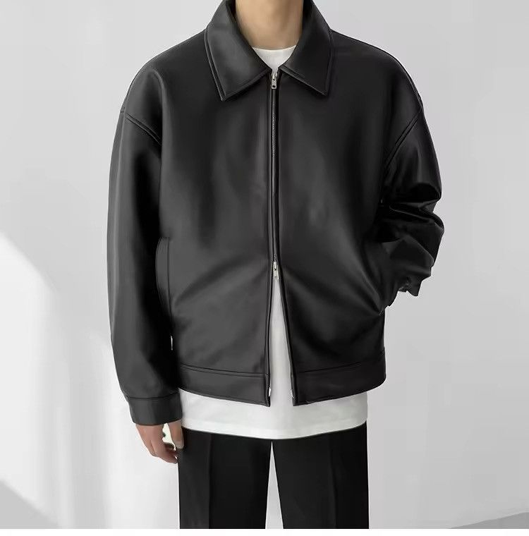 Japanese Brand × Leather Artificial leather Hip Hop Gothic Rock Bomber Jacket Coat Size US L / EU 52-54 / 3 - 1 Thumbnail