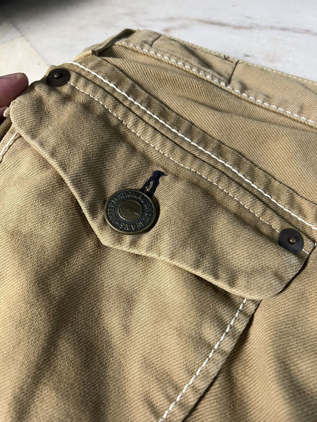 If Six Was Nine × Japanese Brand × Le Grande Bleu (L.G.B.) 💥FLARE💥 VINTAGE BLUE WAY DISTRESSED FLARE JEANS VERY RARE Size US 30 / EU 46 - 12 Thumbnail