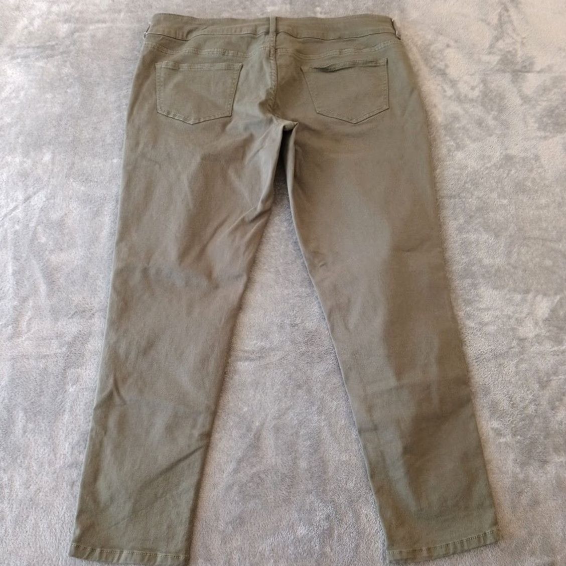 Vintage Maurices Ankle Pants Womens XL Short Green Stretch 34x26 Mid Rise Shirt? Size 40" / US 18 - 2 Thumbnail