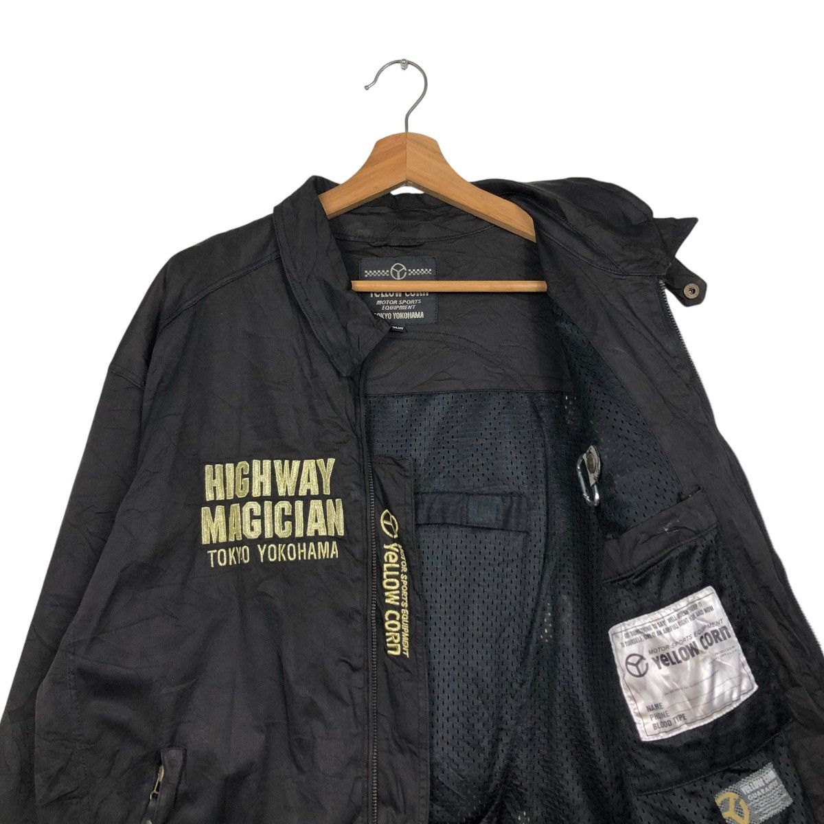 Vintage 🔥VINTAGE BIKER JACKET YELLOW CORN BIG LOGO SLEDGE HAMMER Size US L / EU 52-54 / 3 - 14 Thumbnail