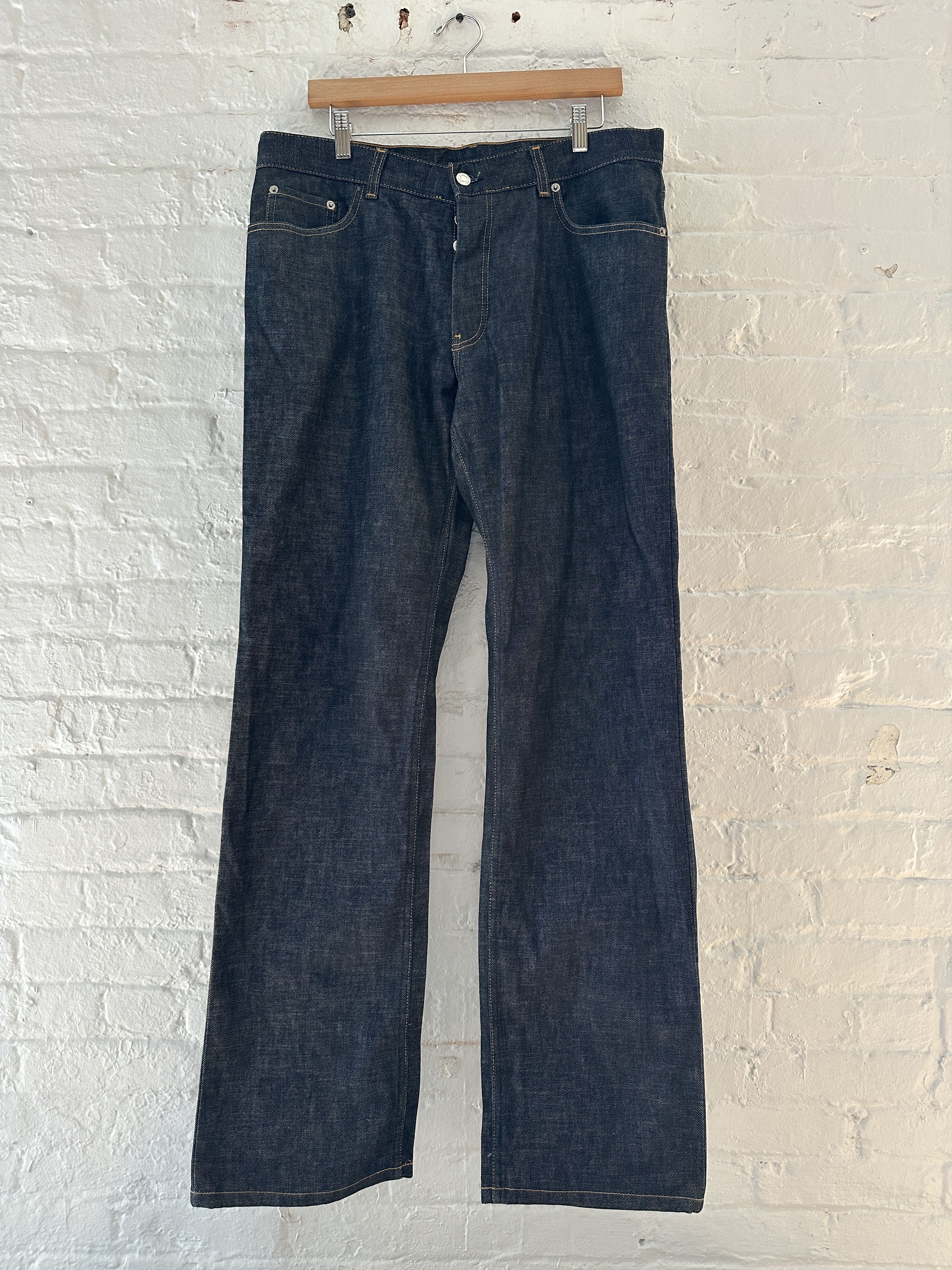 Helmut Lang Helmut Lang 2000s Raw Denim Bootcut Jeans Size US 35 - 1 Thumbnail