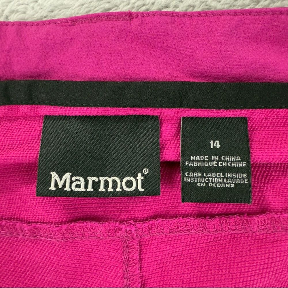 Marmot Marmot Women sz 14 (XXL) Pink Wide Leg Snowboard Ski Pants Size 35" - 2 Thumbnail