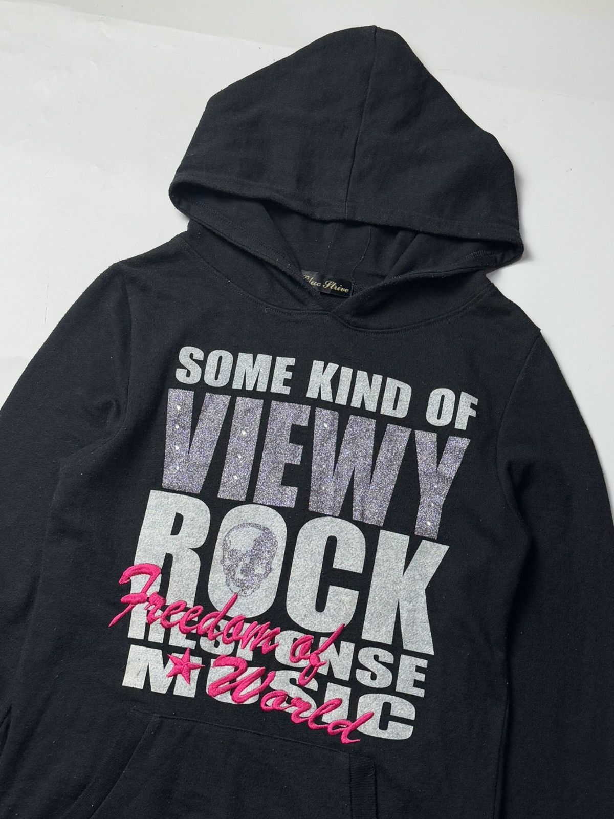 20471120 × Hysteric Glamour × Japanese Brand Japanese Poem Viewy Rock Skull Hoodie Blue Gtrive Size US S / EU 44-46 / 1 - 2 Thumbnail