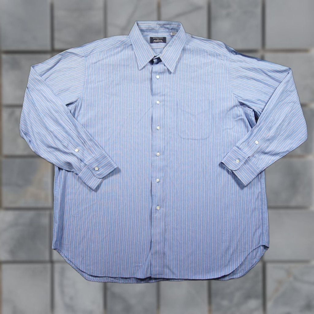 Vintage Gitman Bros Shirt Mens 17.5-34 Blue Button Down Striped Collared Adult Size US S / EU 44-46 / 1 - 1 Thumbnail