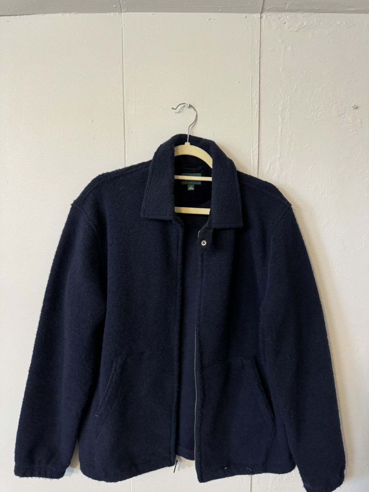 J.Crew J.Crew Wool Blend Sweater Fleece Jacket Navy Size M Size US M / EU 48-50 / 2 - 1 Thumbnail
