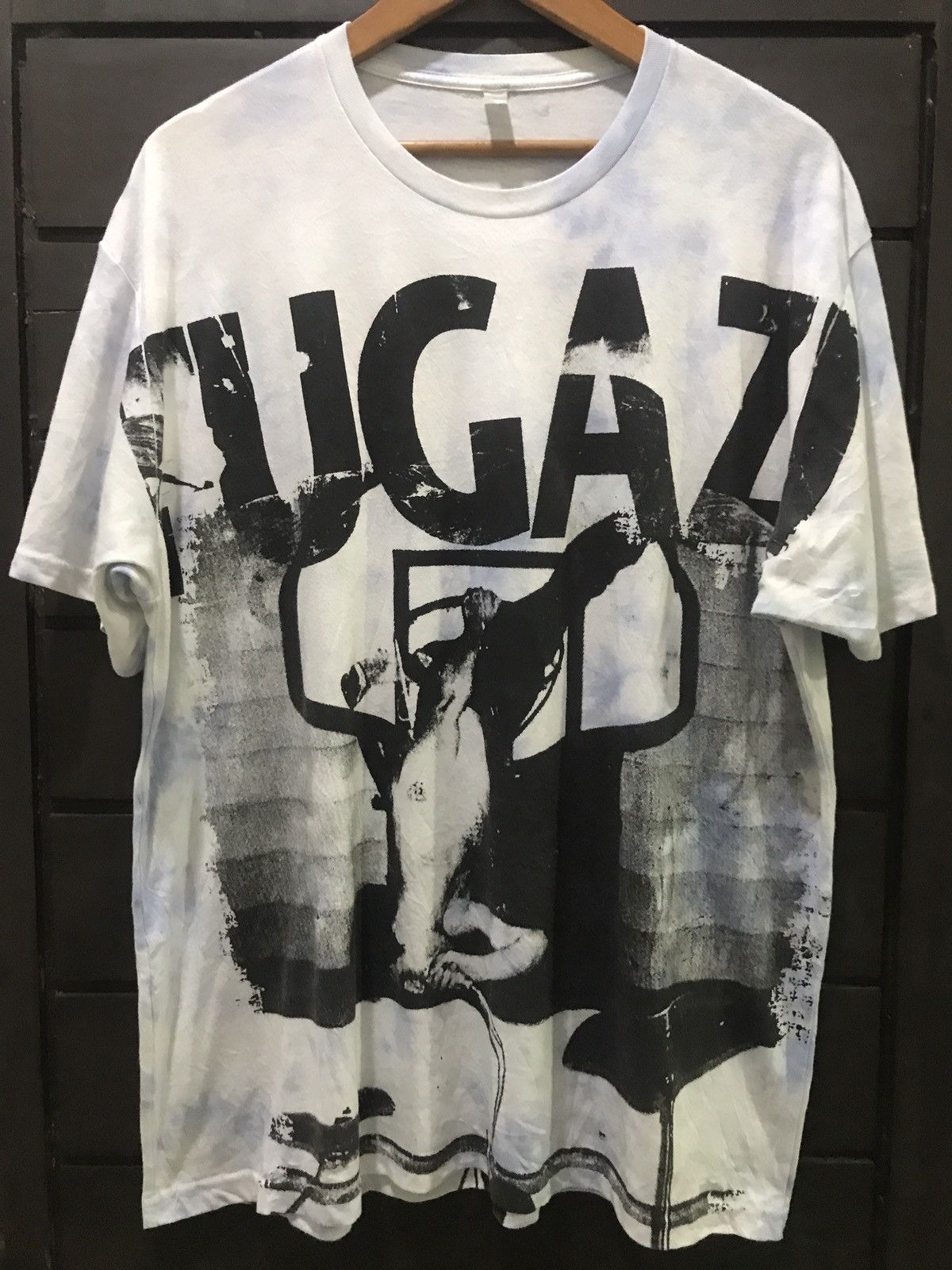 image of Band Tees x Print All Over Me Fugazi Vintage Tshirt All Over Print XL in White Blue, Men's