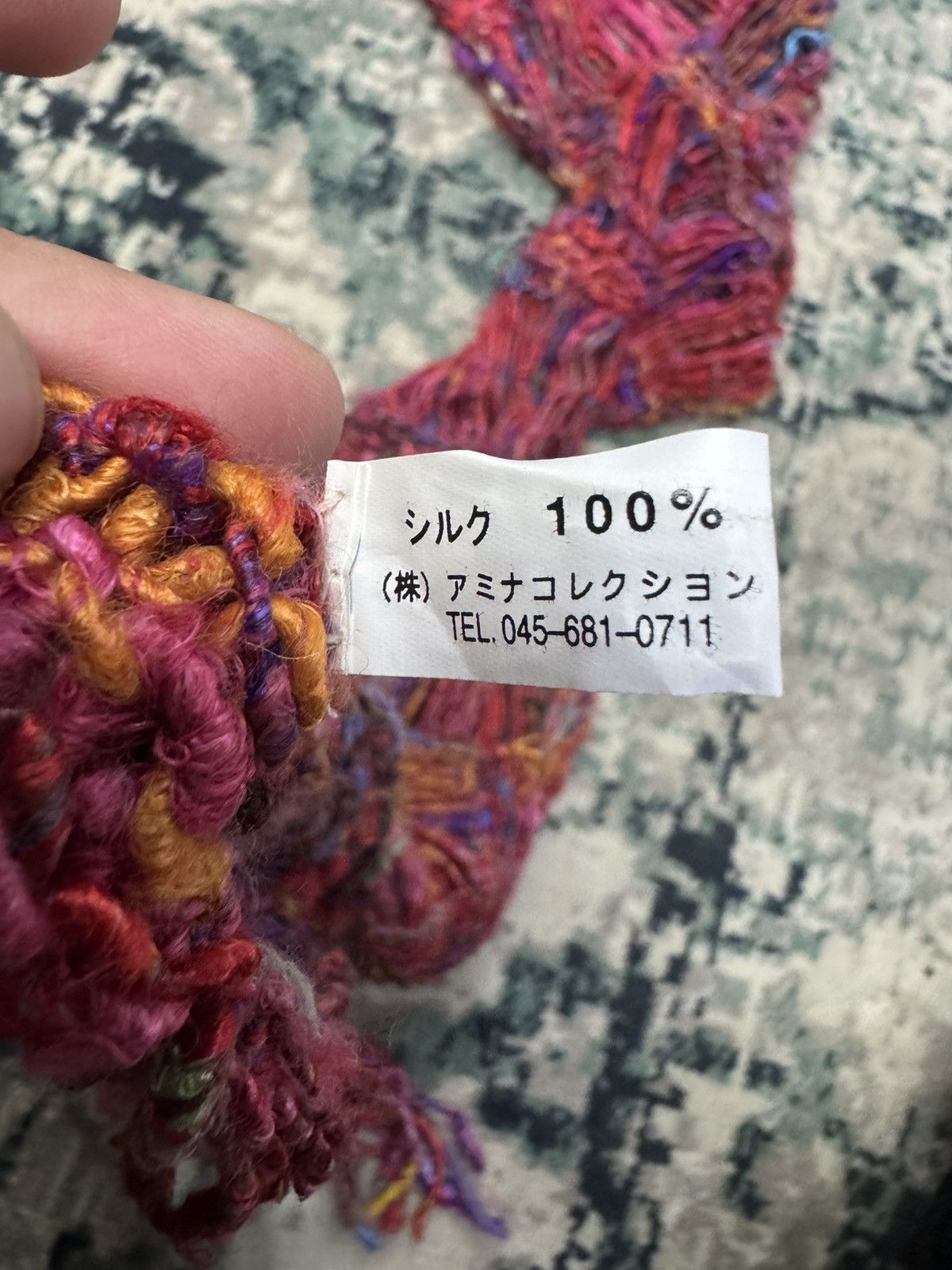 Japanese Brand SILK PERFORATED DESTROYED DISTRESSED SCARF Size ONE SIZE - 7 Thumbnail