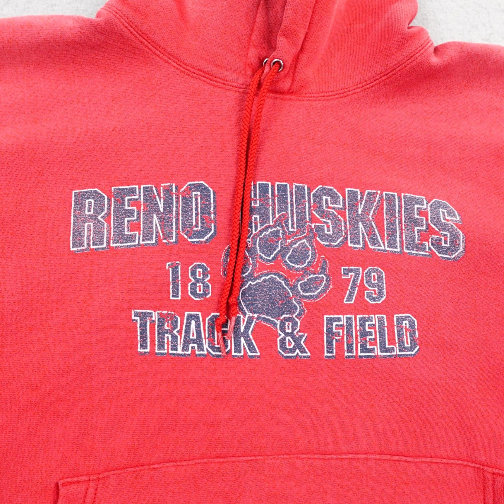 Champion VINTAGE Reno Huskies Hoodie Mens Medium Red Champion Reverse Weave Sweatshirt Size US M / EU 48-50 / 2 - 2 Thumbnail