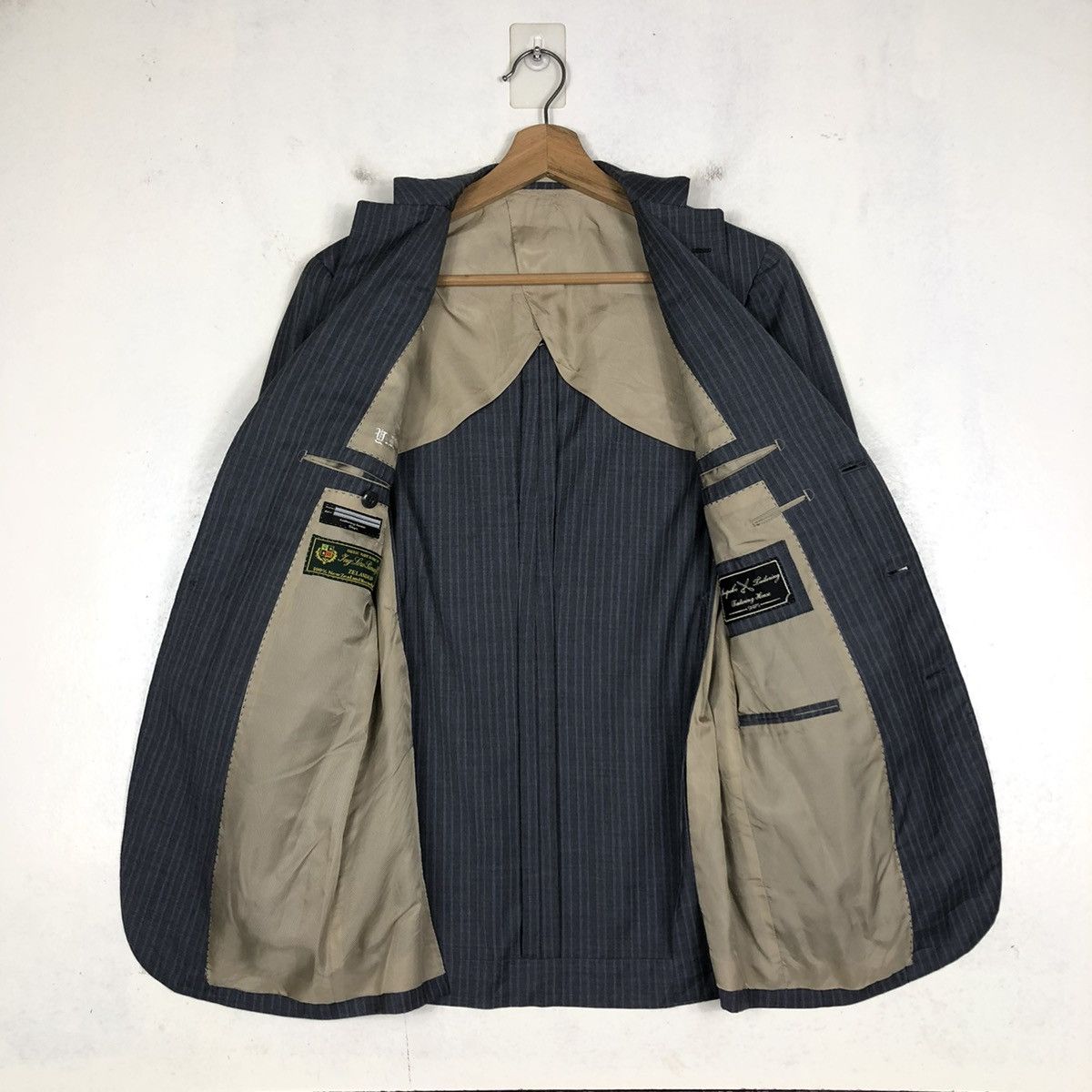 Designer 📌DOUBLE BREAST COATS STRIPED SHIPS LORO PIANA Size US S / EU 44-46 / 1 - 14 Thumbnail