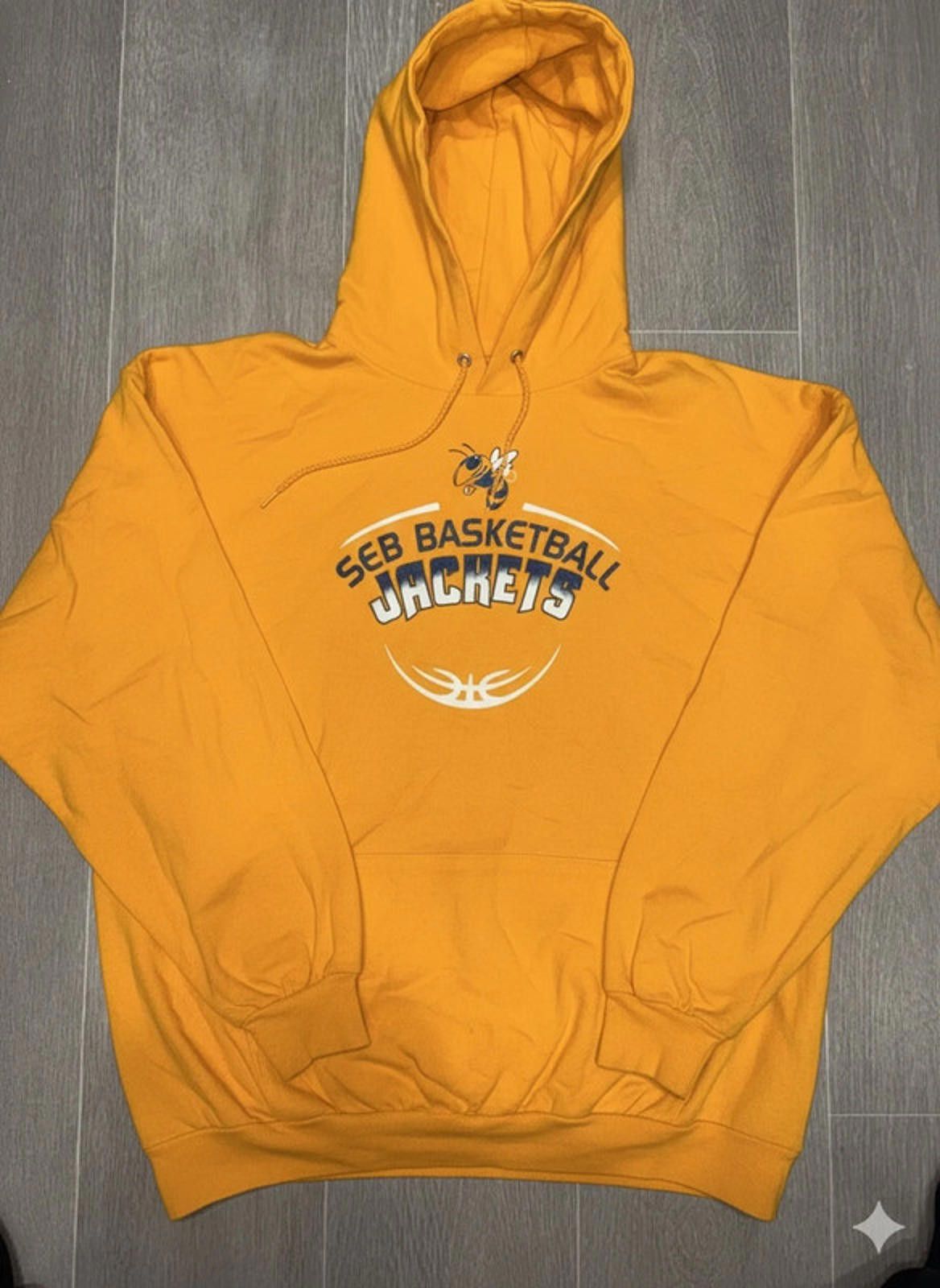 Vintage SEB Basketball Hoodie - Vibrant Yellow - Men’s M Size US M / EU 48-50 / 2 - 1 Thumbnail