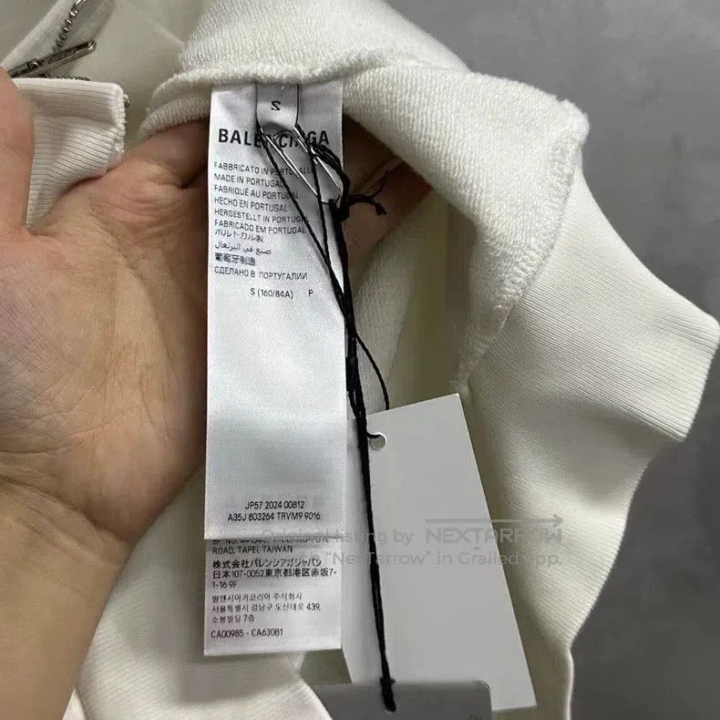 Balenciaga Balenciaga White Letter Print Zip Hoodie. Size US S / EU 44-46 / 1 - 4 Thumbnail