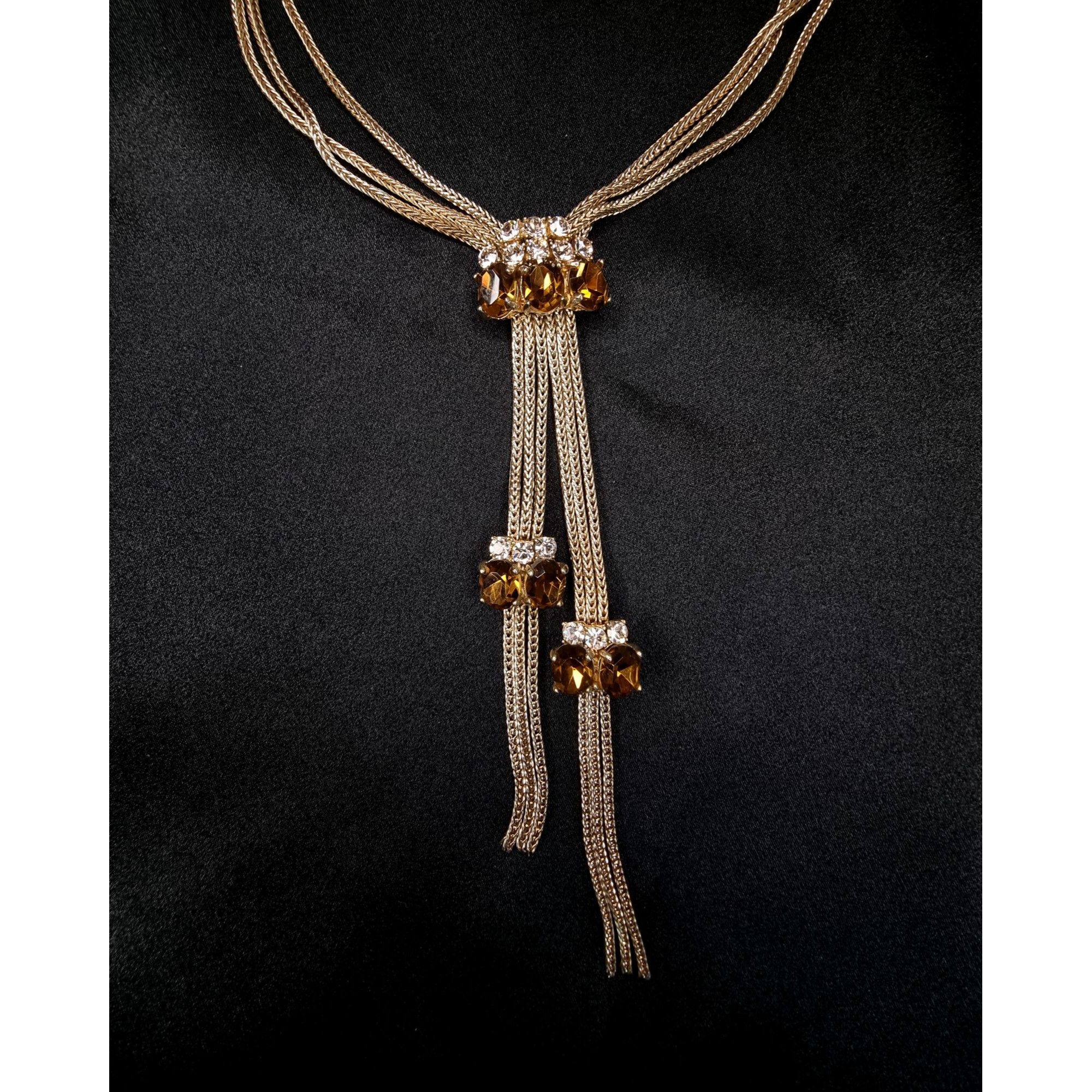 Joan Rivers Vintage Joan Rivers Gold-Tone Multi-Strand Chain Necklace Wi Size ONE SIZE - 1 Thumbnail