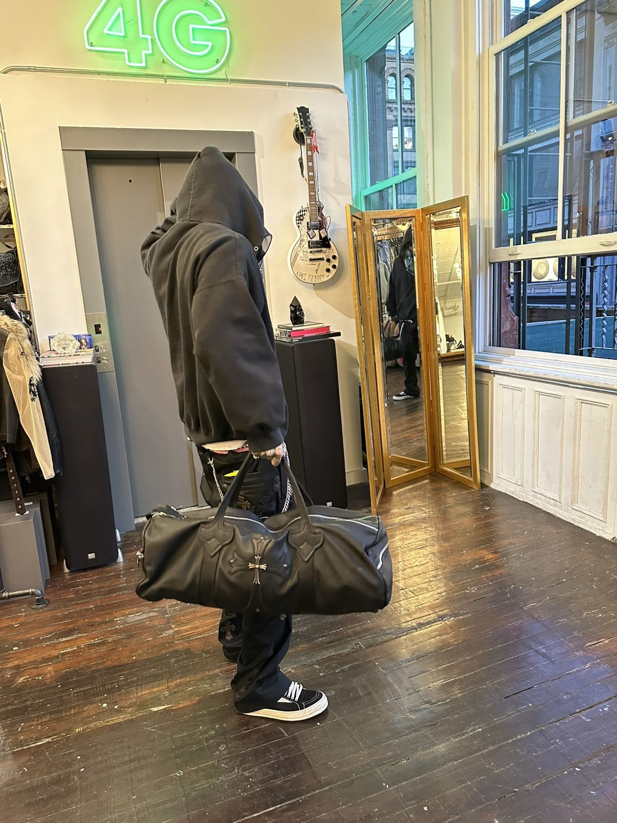 Chrome Hearts CHROME HEARTS LEATHER PATCHED CROSS DUFFLE Size ONE SIZE - 2 Thumbnail