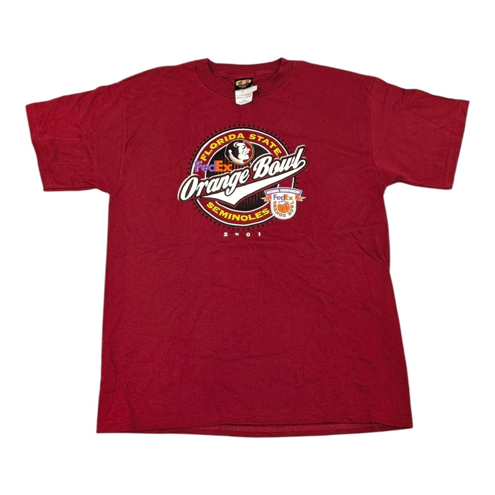 Other 2001 Florida State Seminoles Orange Bowl T-Shirt Large FSU D Size US L / EU 52-54 / 3 - 1 Thumbnail