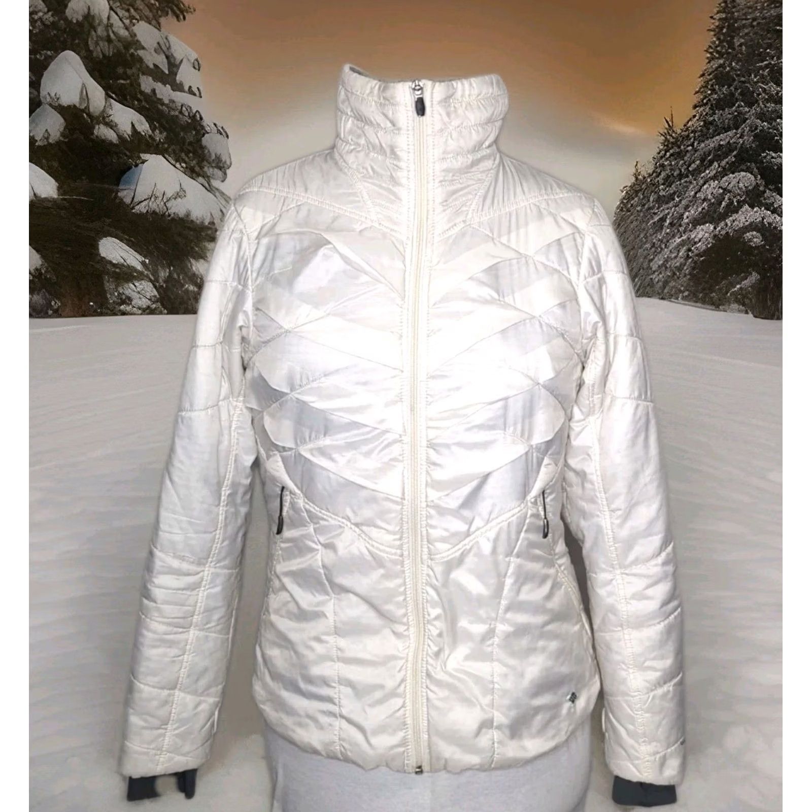 Vintage Columbia Kaleidaslope White Jacket Winter Coat Omni-Heat Interchange Women Medium Jacket Mens Womens Size M / US 6-8 / IT 42-44 - 3 Thumbnail