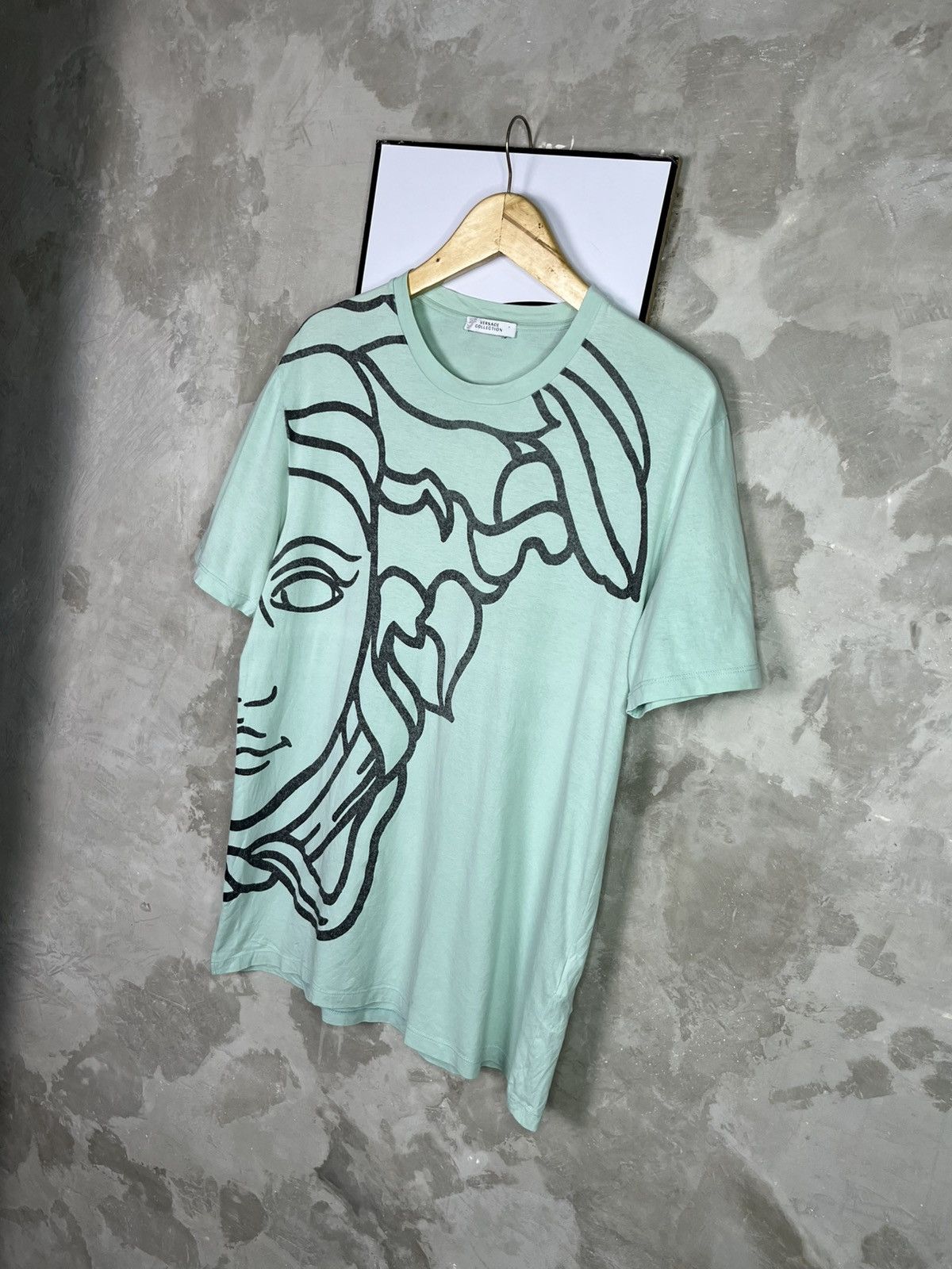 Versace Versace Medusa Head Big Logo T Shirt Mint Green Size US L / EU 52-54 / 3 - 3 Thumbnail