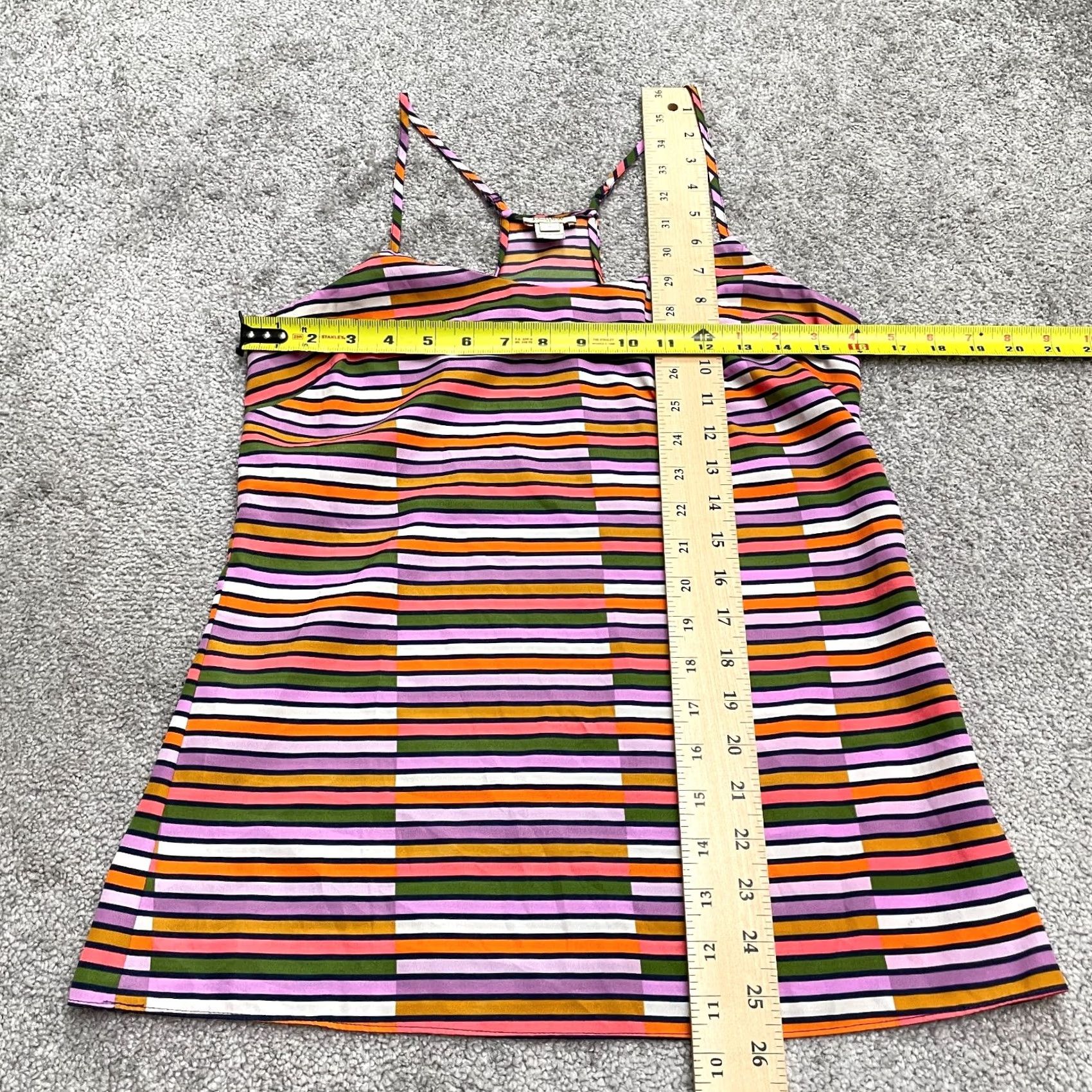 J.Crew J.Crew Tank Top Blouse Womens 0 Multicolor Striped Racerback Casual Summer Beach Shirt Sleeveless Beach, Colorful, Modern, 90s? Nope Size XS / US 0-2 / IT 36-38 - 7 Thumbnail