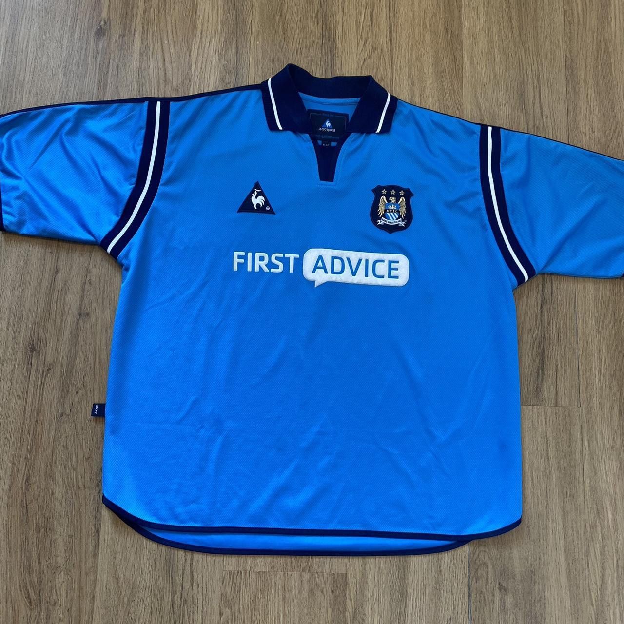 Le Coq Sportif 2000-01 Manchester City LE Coq Sportif Home Football Size US L / EU 52-54 / 3 - 1 Thumbnail