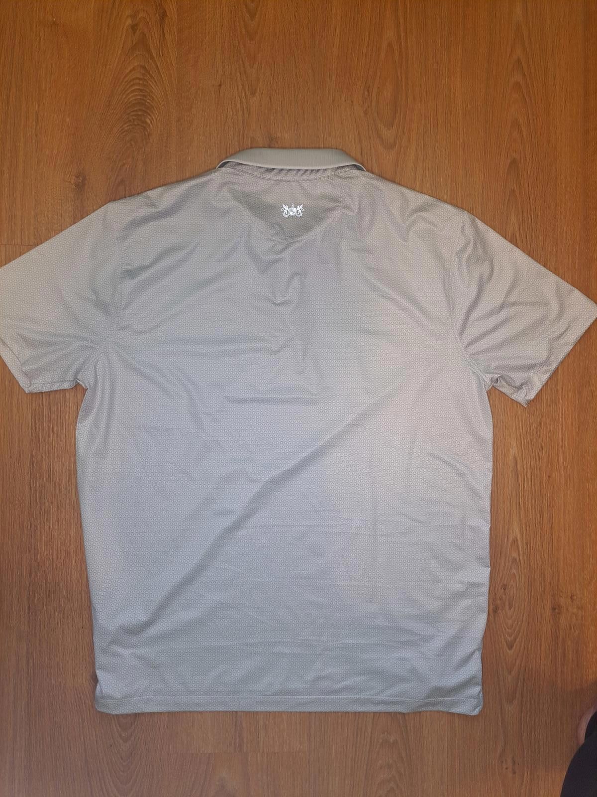 Hickey Freeman Hickey Freeman Golf Polo Shirt Mens Large White Geometric Size US L / EU 52-54 / 3 - 6 Thumbnail