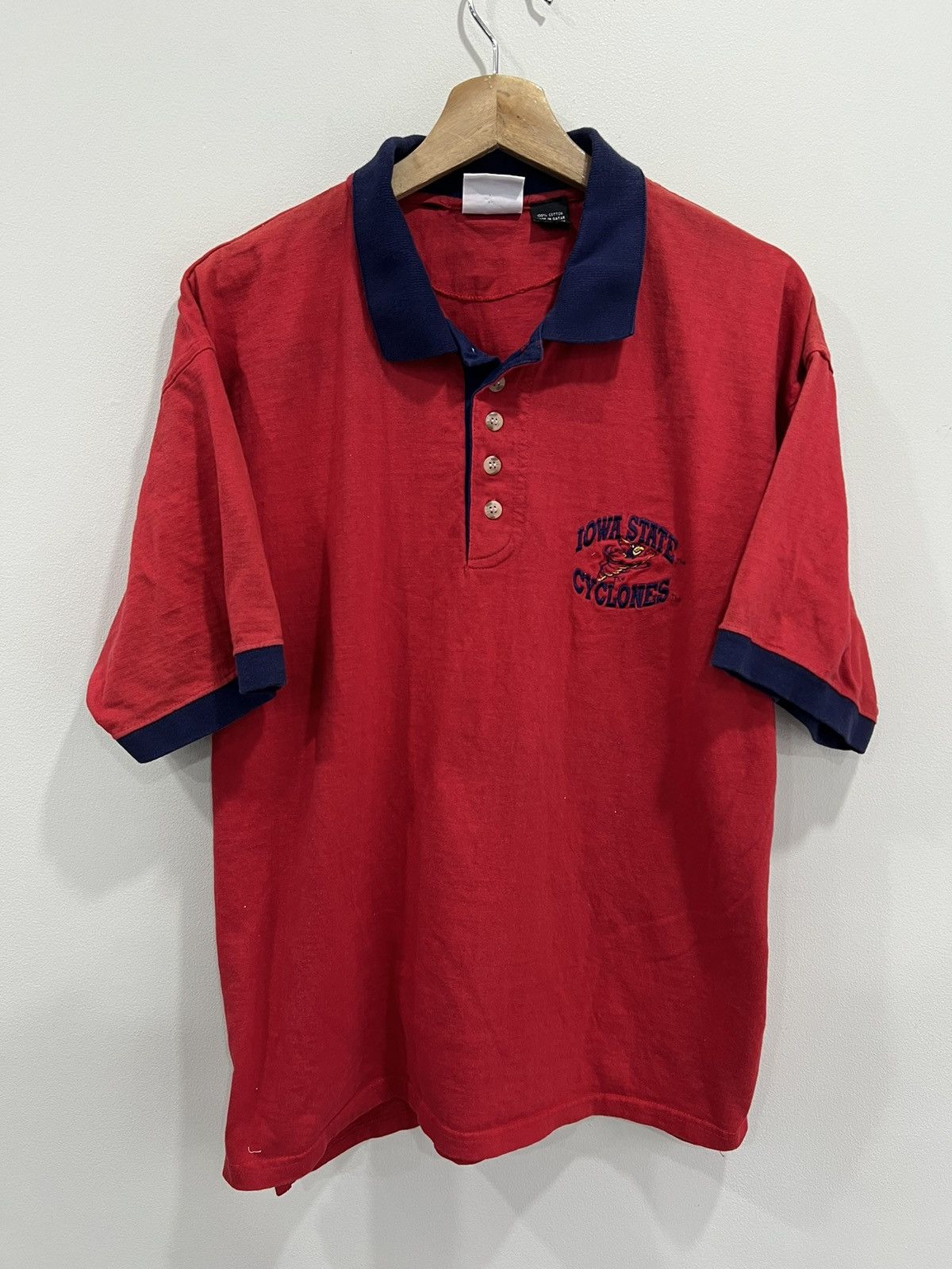 Vintage Vintage Iowa State Cyclones Polo Shirt Size US L / EU 52-54 / 3 - 1 Thumbnail